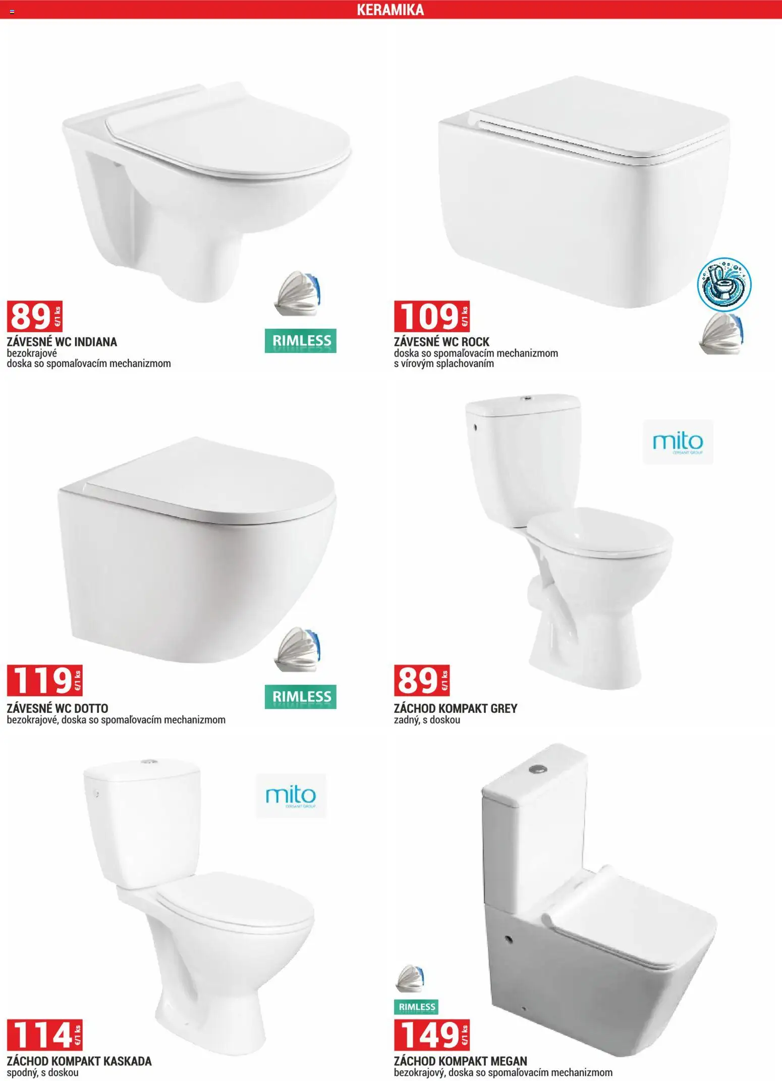 Nové Merkury Market akcie – leták je platný od 01.02.2026 | Strana: 6 | Produkty: Wc