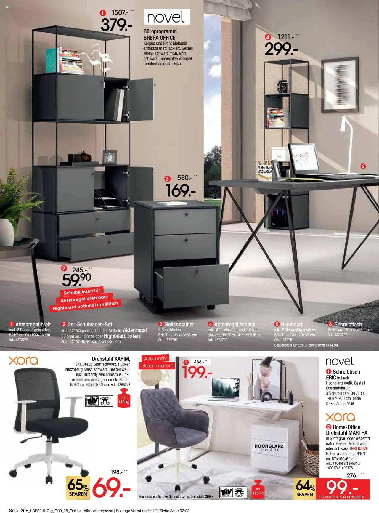 Zurbrüggen - Prime Shopping Week – gültig ab 14.09.2025 | Seite: 32 | Produkte: HIghboard, Regal, Rollcontainer, Aktenregal