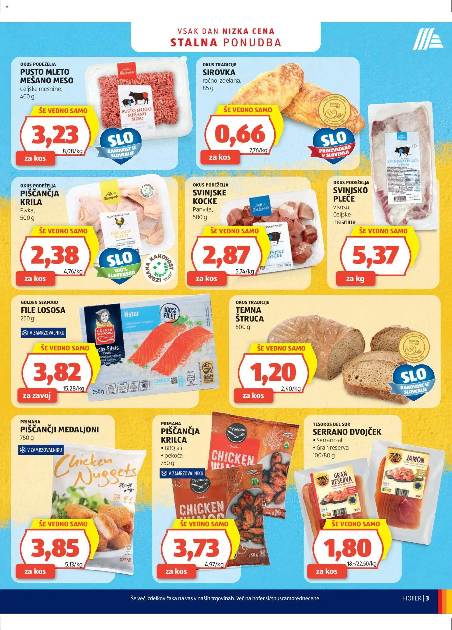 Hofer SI katalog | vrijedi od 25.02.2026 | Stranica: 3 | Proizvodi: Meso