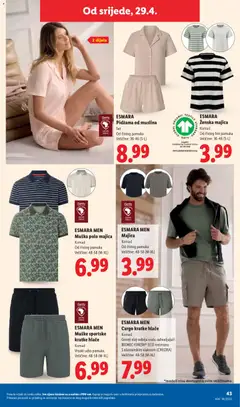 ESMARA Ženska majica, Komad Od čistog bio pamuka Veličine: 36-46 (S-L) - Pregled kataloga iz trgovine Lidl, vrijedi od 27.04.2026 | Stranica: 43