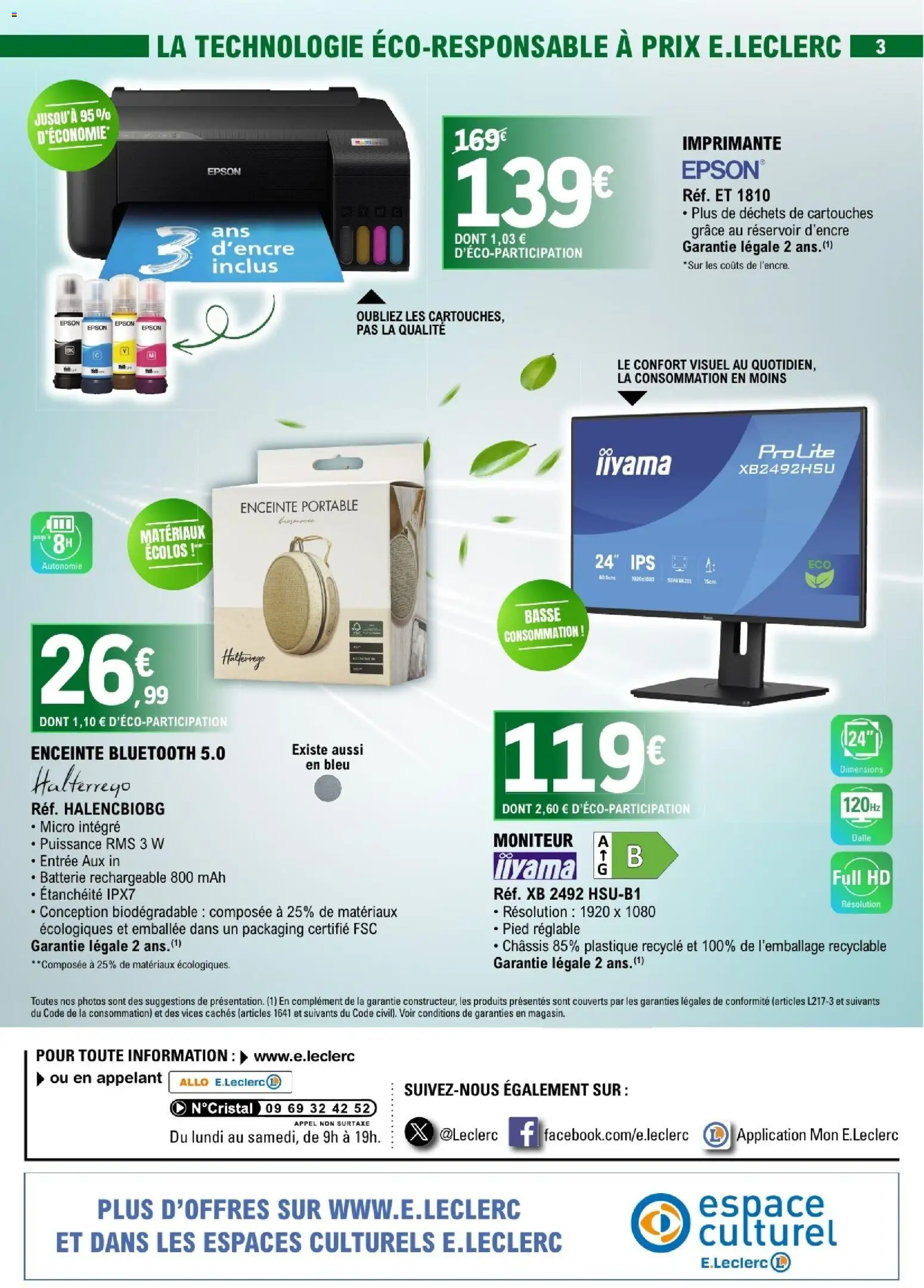 {H1} | Page: 3 | Produits: Moniteur, Imprimante, Enceinte, Enceinte bluetooth