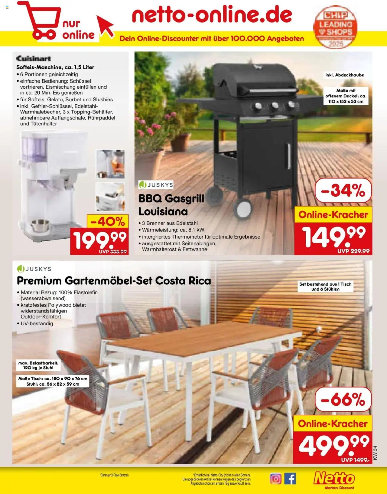Netto Marken-Discount prospekt Bonn	 - gültig ab dem 18.08.2025 | Seite: 45 | Produkte: Thermometer, Tisch, Stuhl, Eis