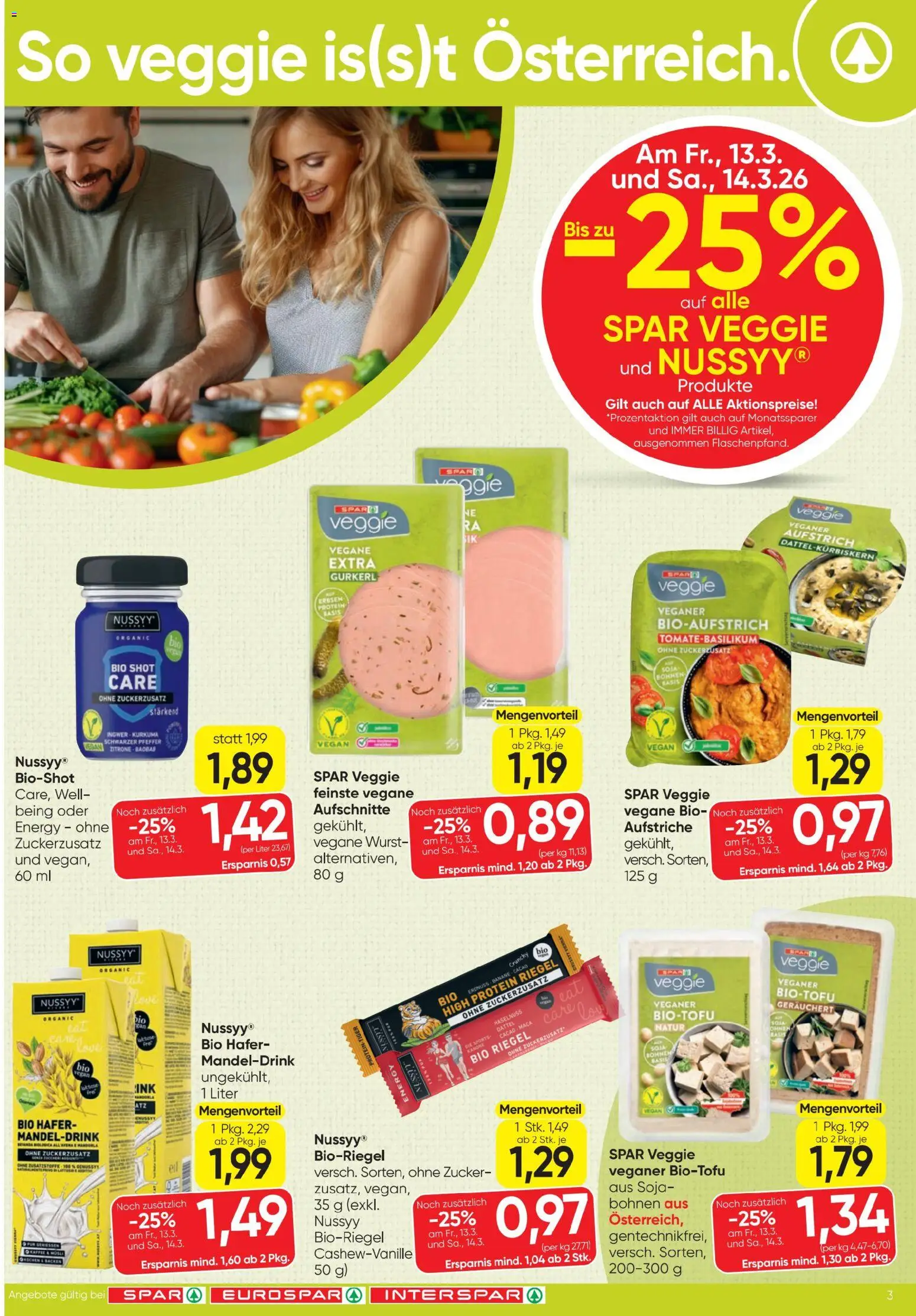 Spar - Flugblatt gültig ab 12.03.2026 | Seite: 3 | Produkte: Zucker, Pfeffer, Zitrone, Erbsen