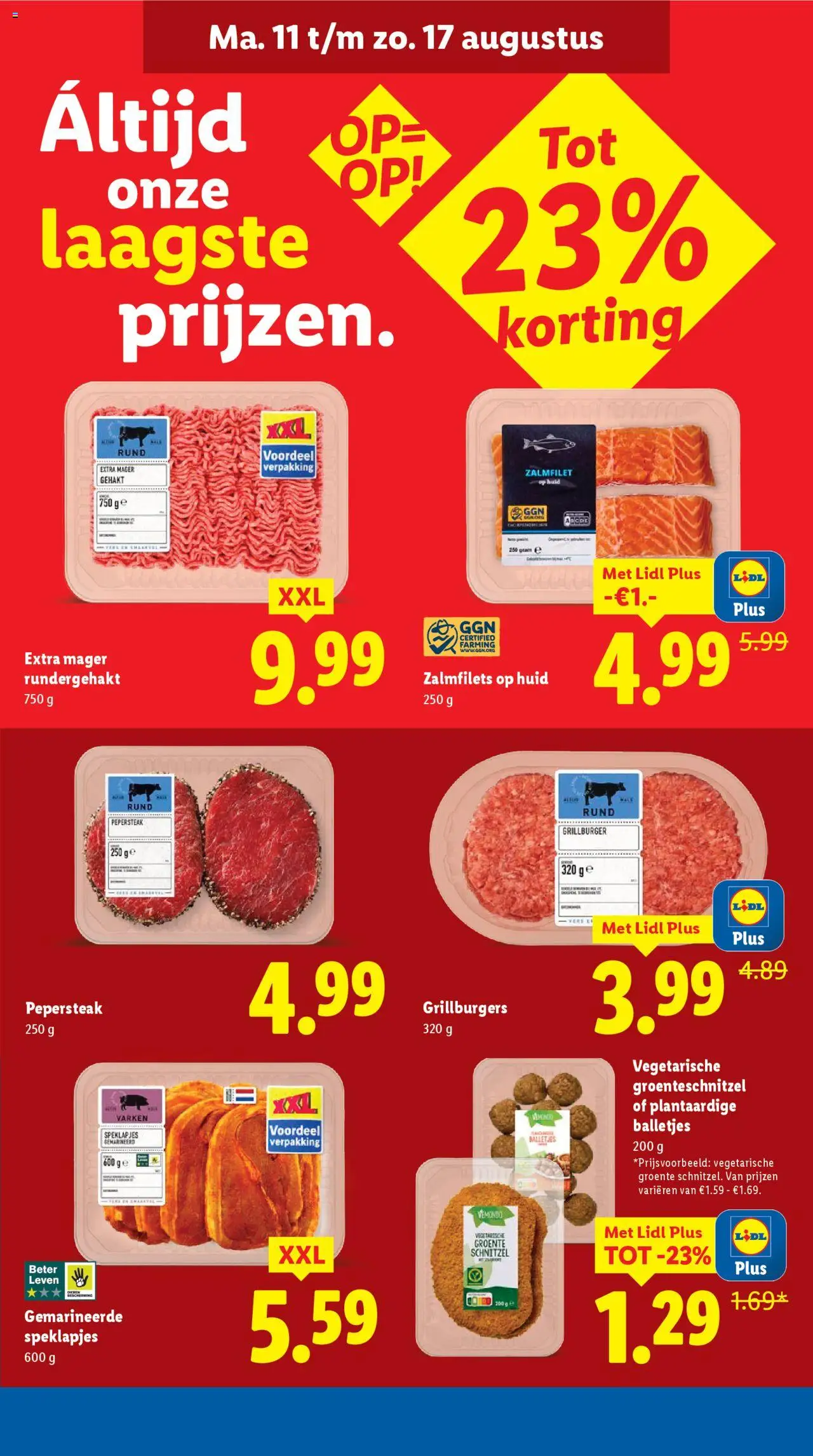  | Pagina: 10 | Producten: Steak, Gehakt, Schnitzel, Bacon