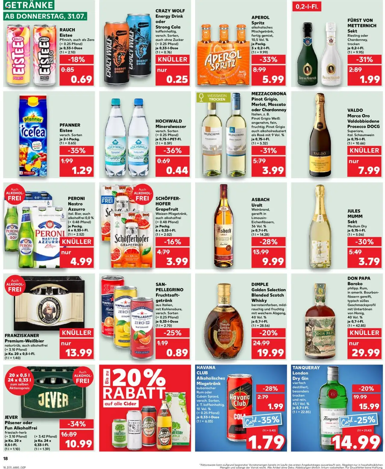 Kaufland prospekt Völklingen	 - gültig ab dem 31.07.2025 | Seite: 18 | Produkte: Whisky, Weißwein, Apple, Asbach