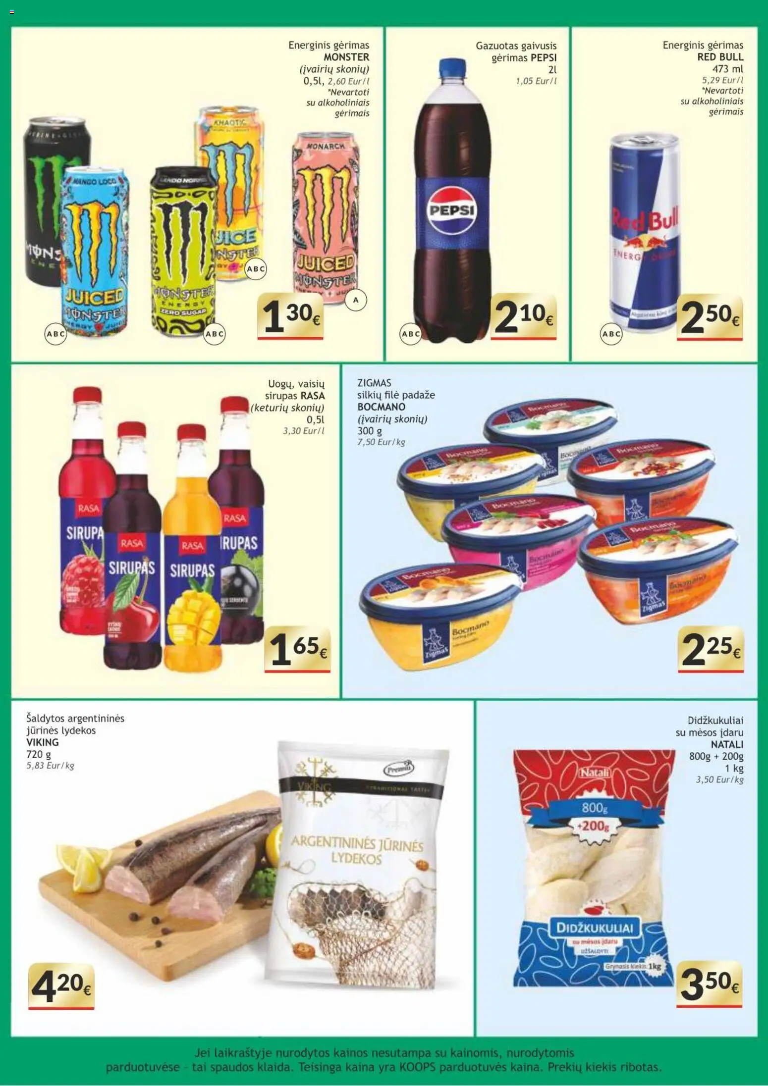 Koops akcijos nuo 16.02.2026 | Puslapis: 11 | Prekių: Gaivusis gėrimas, Energinis gėrimas, Silkių filė