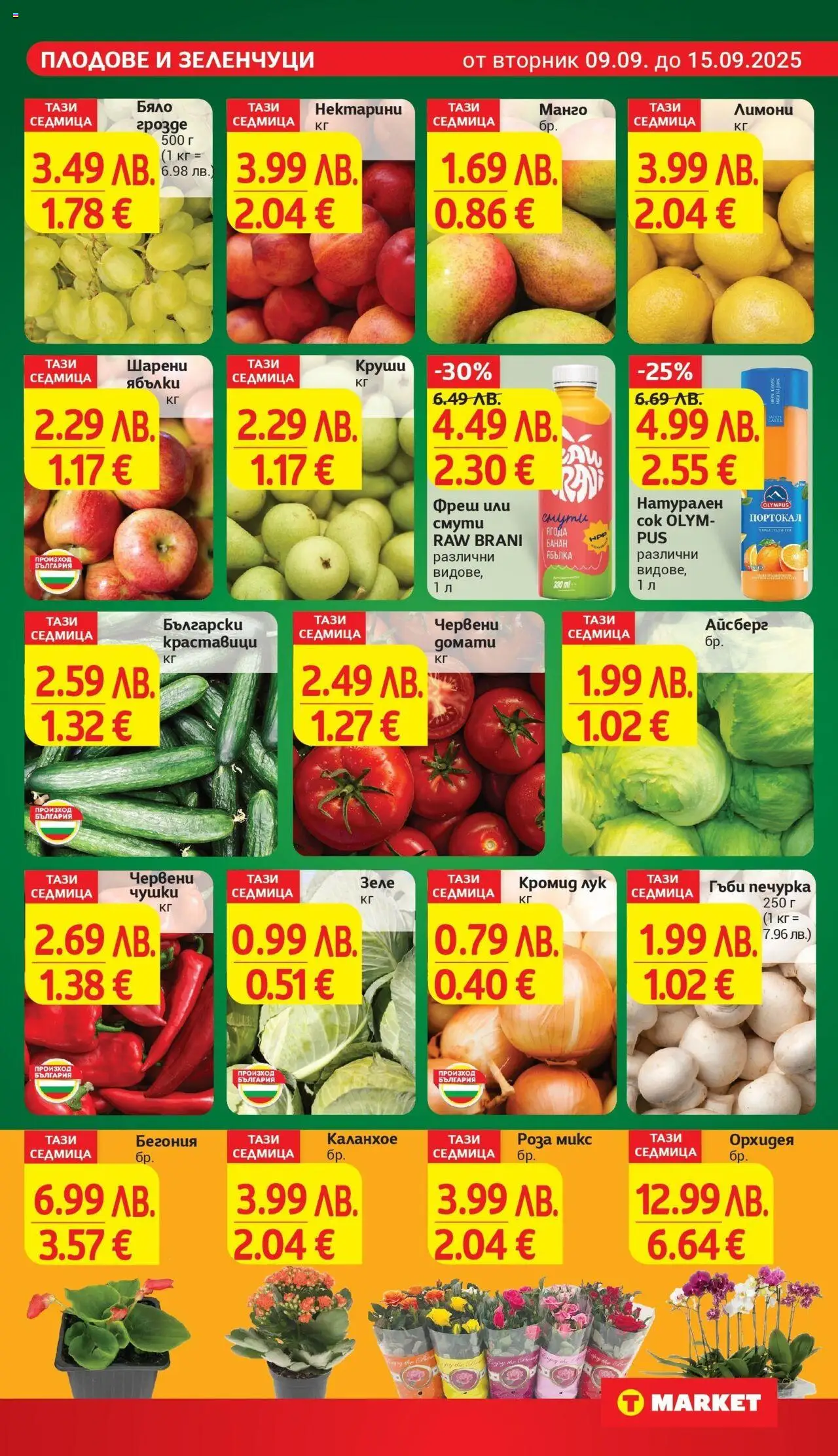  | Страница: 9 | Продукти: Плодове, Зеле, Печурка, Роза