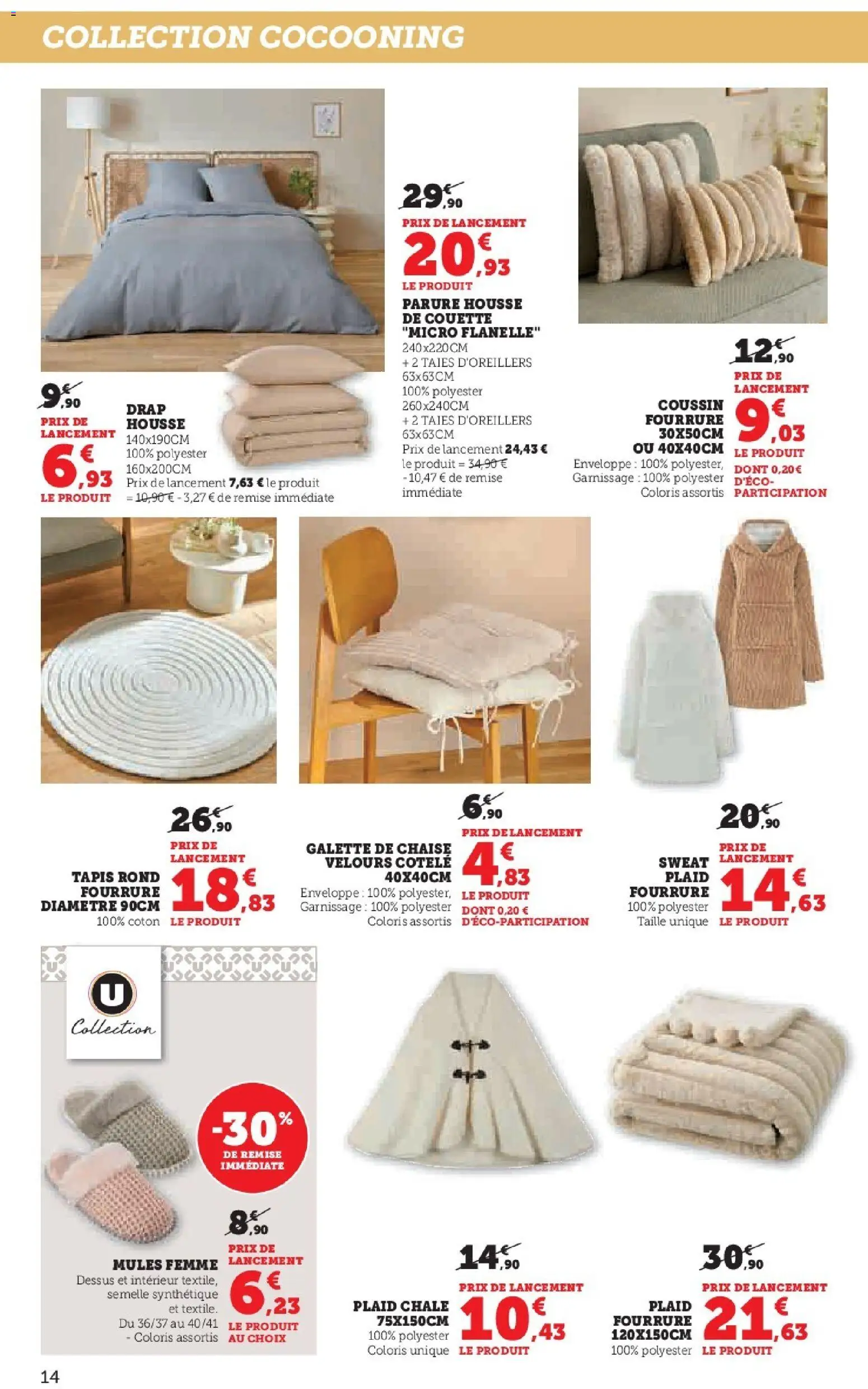 {H1} | Page: 14 | Produits: Chaise, Tapis rond, Châle, Couette