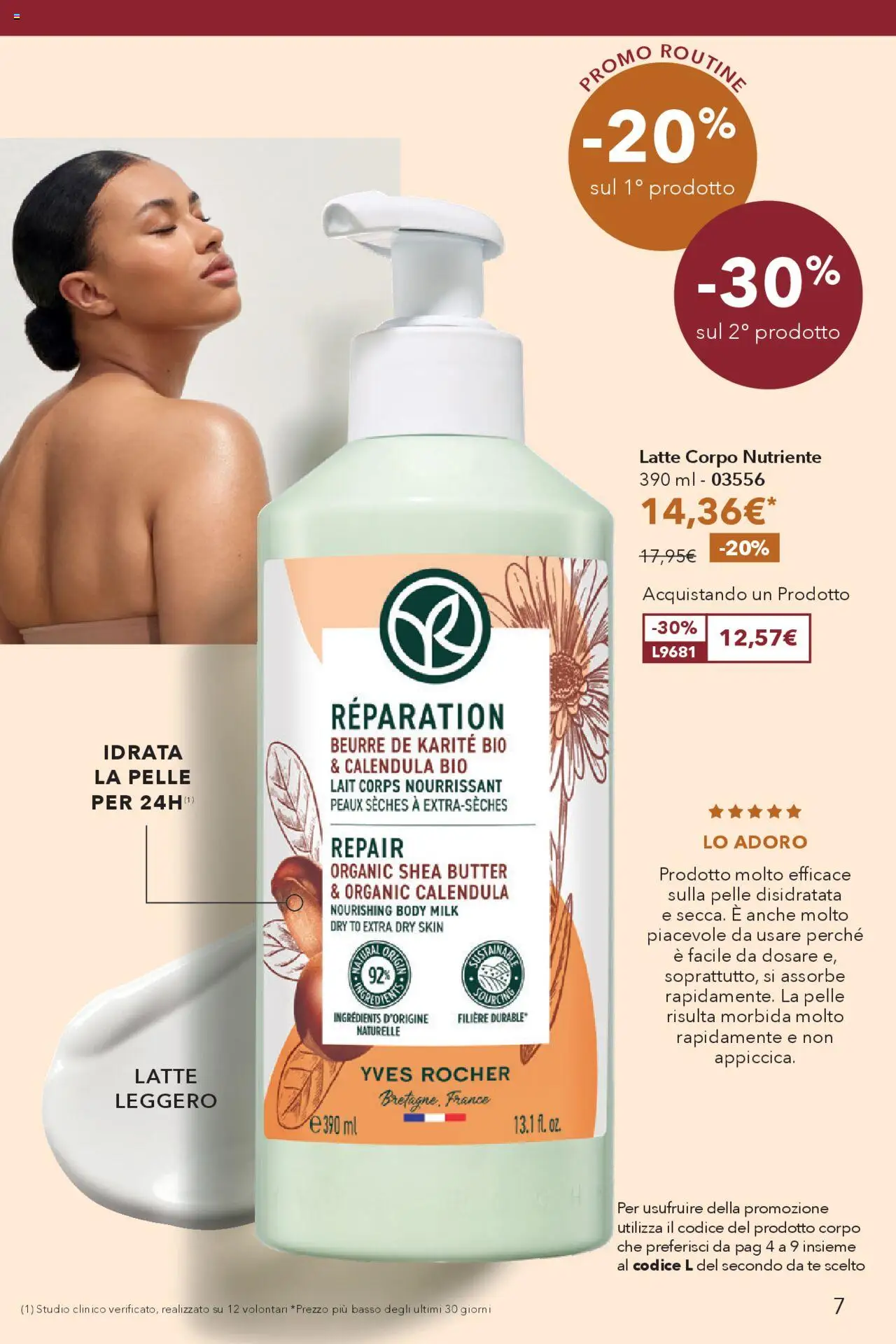 Volantino Yves Rocher del 17.10.2025 | Pagina: 7 | Prodotti: Tè, Latte