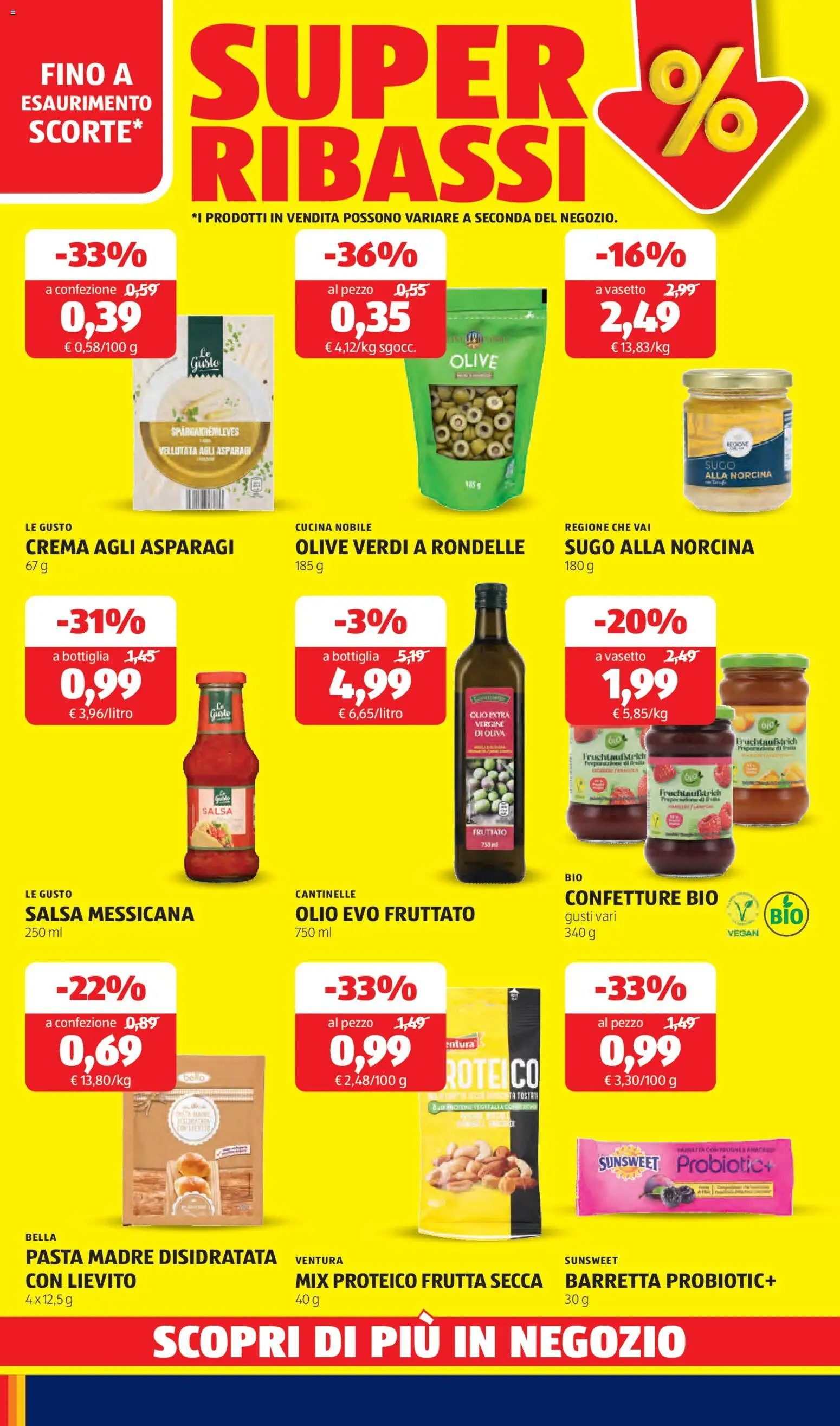 Volantino Aldi del 02.03.2026 | Pagina: 28 | Prodotti: Frutta, Salsa, Olio, Olive