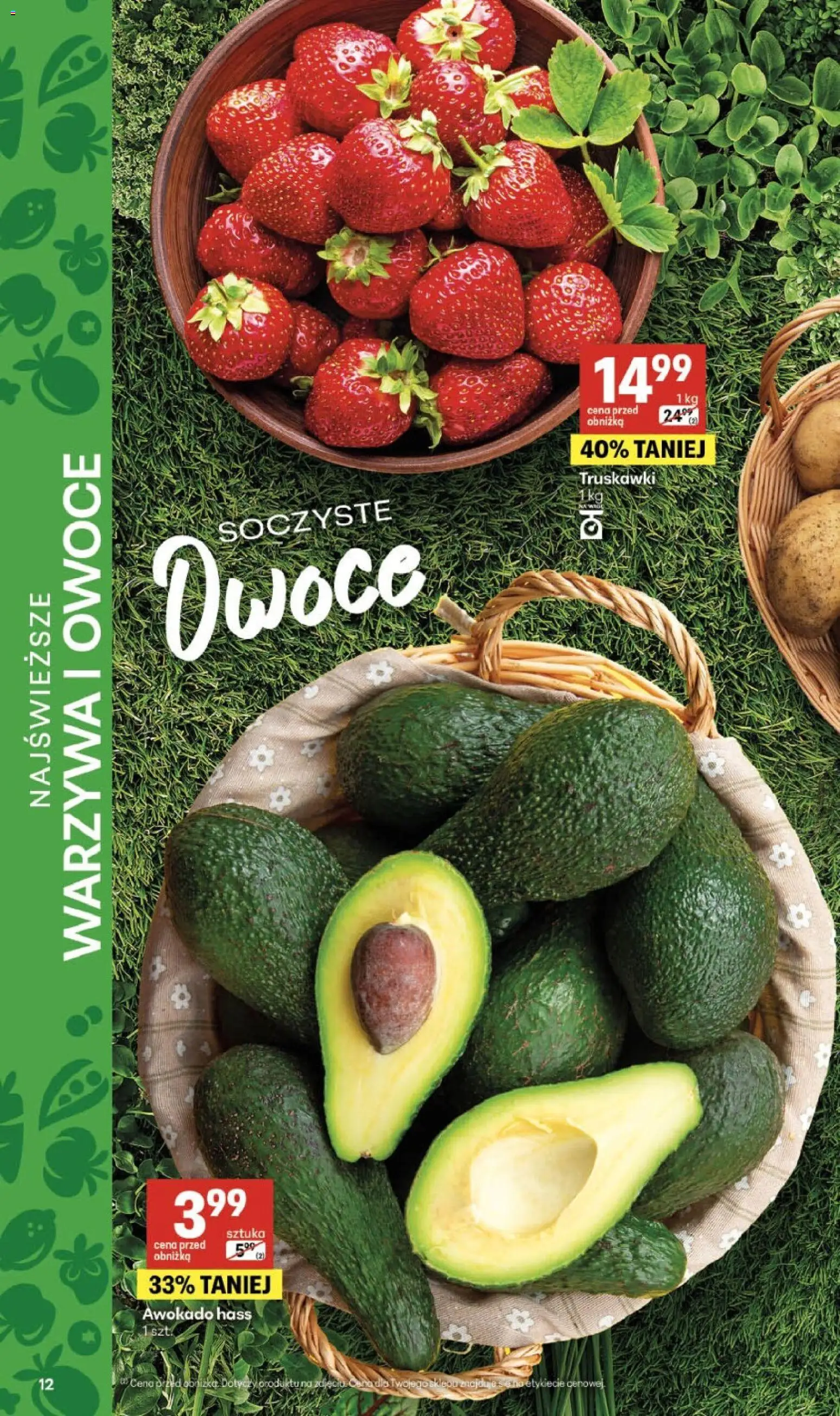 Delikatesy Centrum gazetka - Sklepy Własne od 30.04.2026 | Strona: 12 | Produkty: Truskawki, Awokado, Warzywa, Owoce