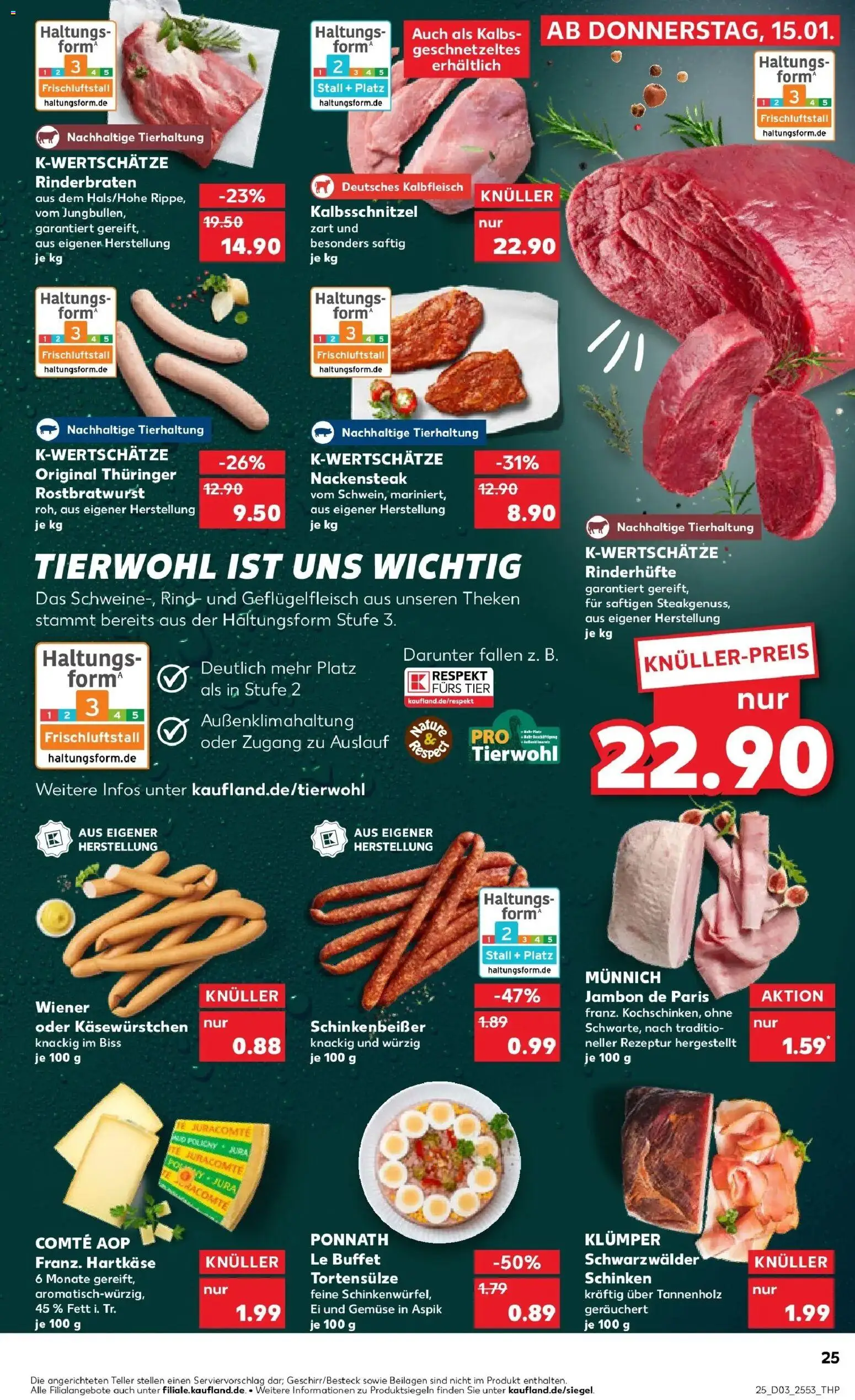 Kaufland prospekt Frankfurt Am Main	 – gültig ab 15.01.2026 | Seite: 25 | Produkte: Rinderbraten, Jura, Gemüse, Schinken