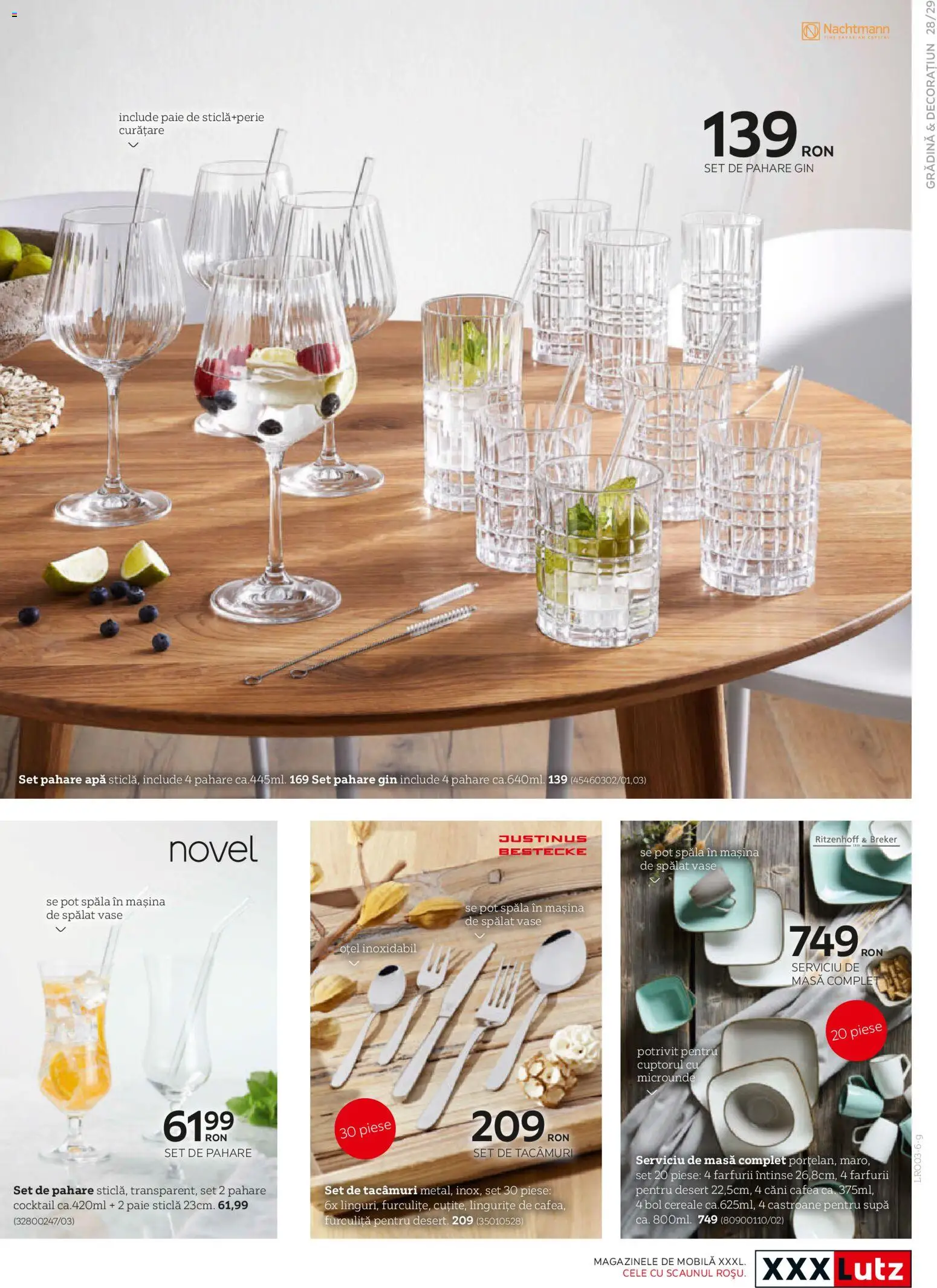 Noul catalog XXXLutz – valabil de la 09.03.2026 | Pagină: 29 | Produse: Masă, Cafea, Cereale, Apă