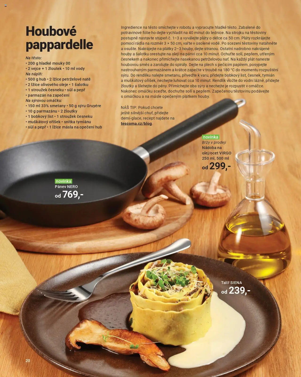 TESCOMA katalog - Podzim/zima 2025 od 20.10.2025 | Strana: 20 | Produkty: Oleje, Těstoviny, Fólie, Parmazán