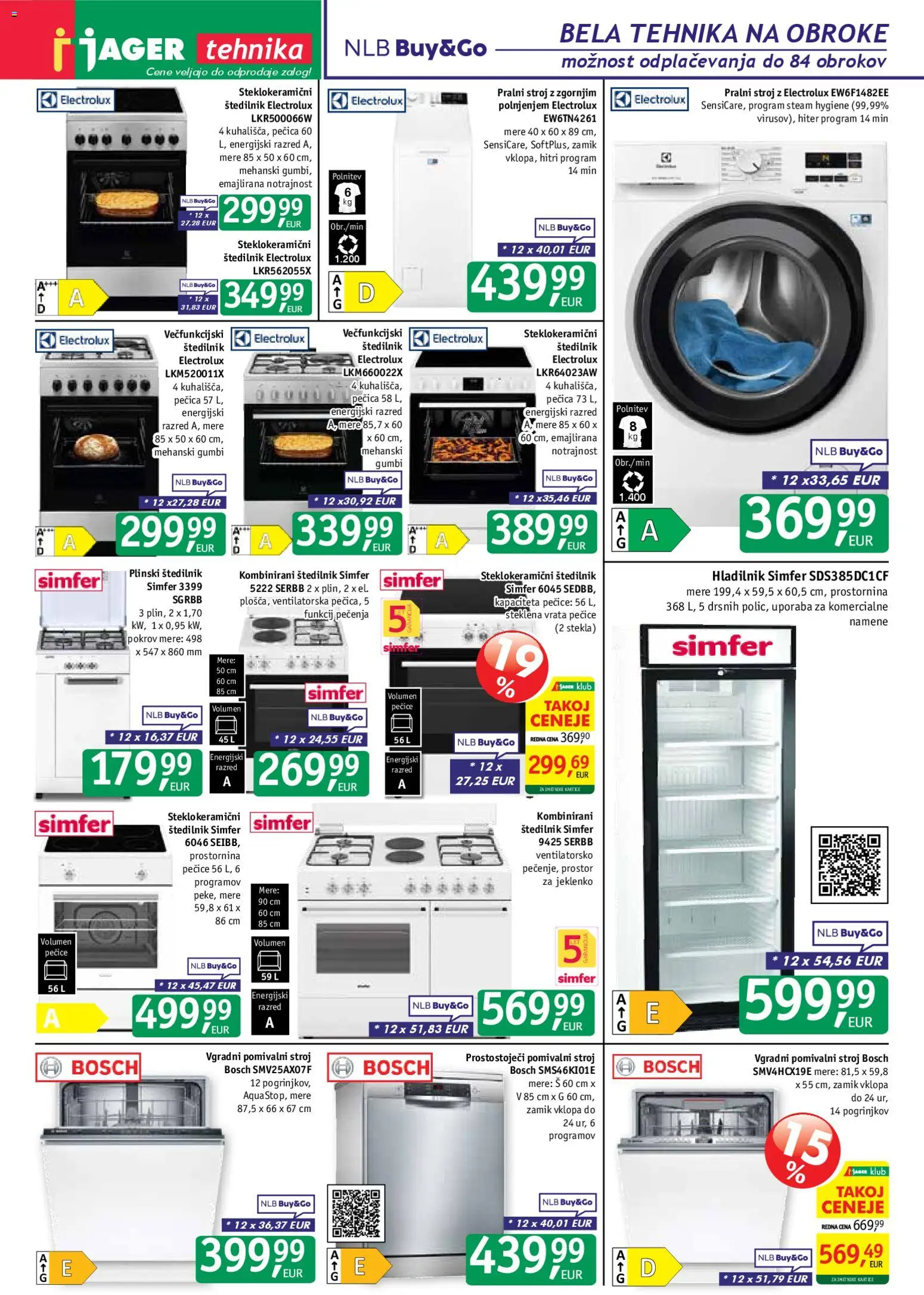 Novi Jager katalog ponudbe – veljaven od 18.02.2026 | Stran: 9 | Izdelki: Pralni stroj, Pecica, Vgradni pomivalni stroj, Štedilnik