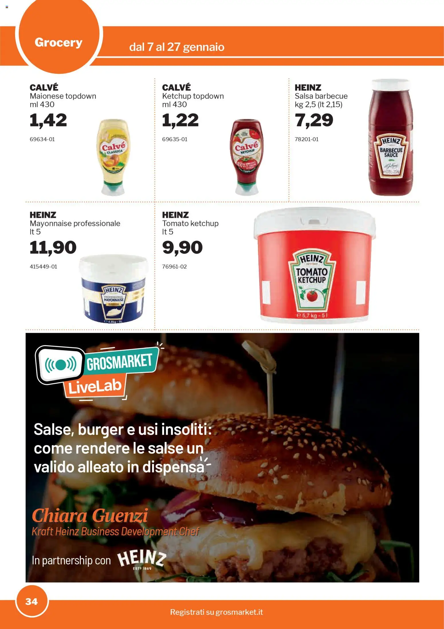 Volantino Sogegross del 07.01.2026 | Pagina: 34 | Prodotti: Ketchup, Salsa, Barbecue, Salsa barbecue