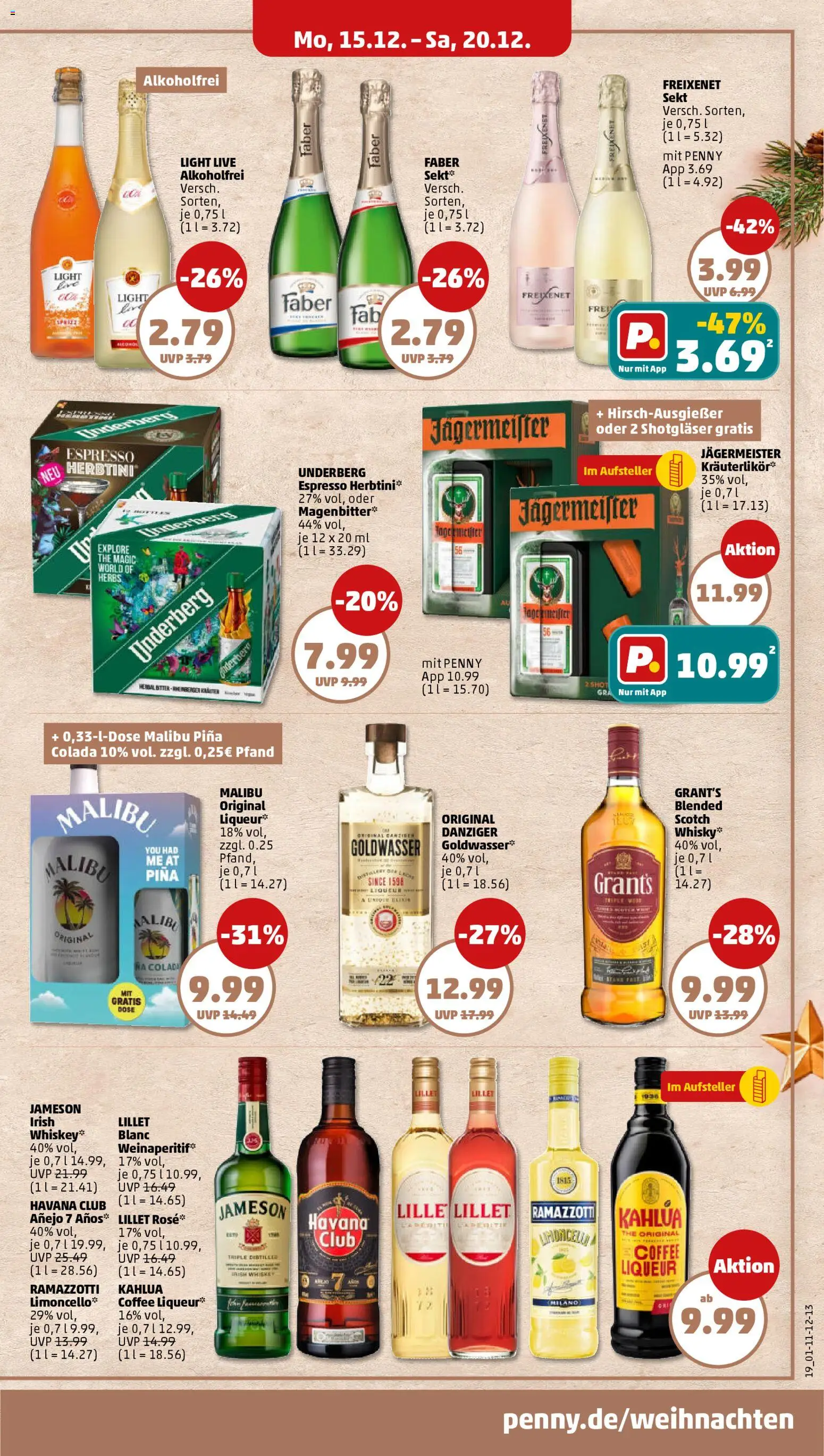 Penny Prospekt 	 – gültig ab 15.12.2025 | Seite: 23 | Produkte: Jameson, Lillet, Whiskey, Ramazzotti