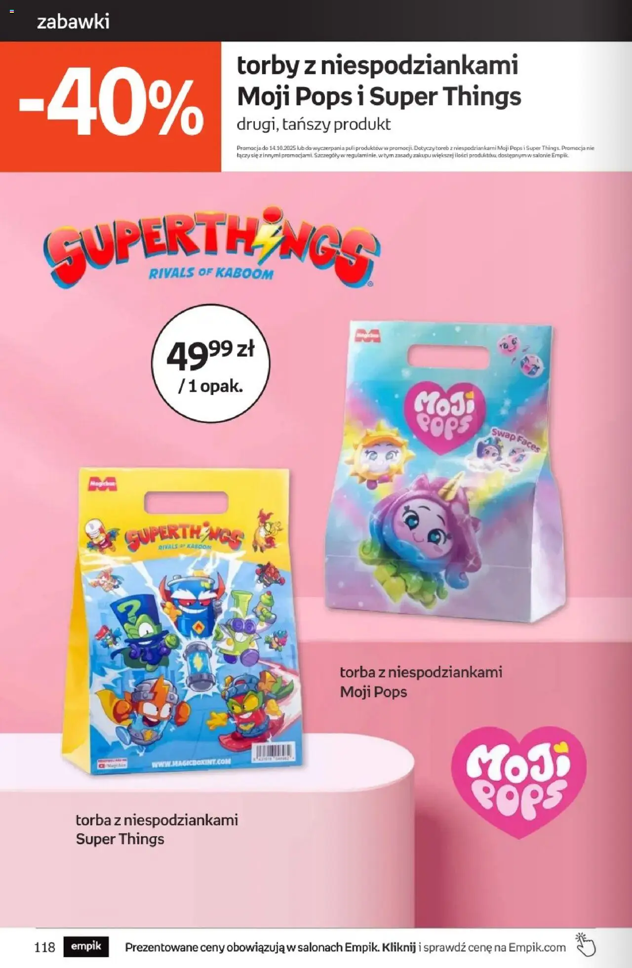 Empik promocje od 24.09.2025 | Strona: 118 | Produkty: Torba, Moji pops
