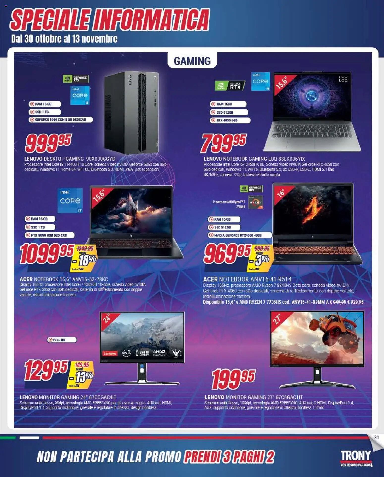Volantino Trony del 30.10.2025 | Pagina: 31