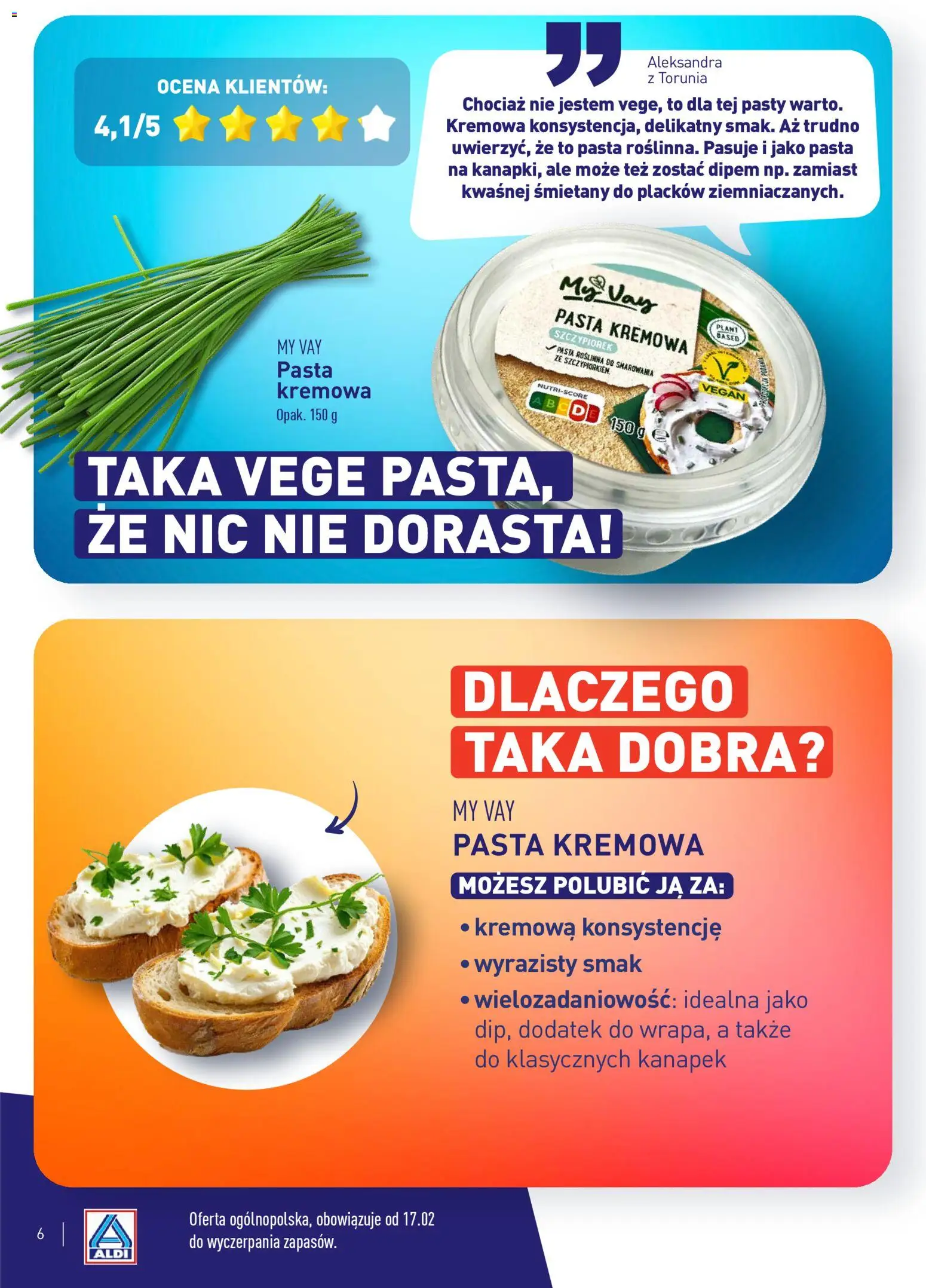 Aldi Polsko leták - Rozsmakuj się w polecanych produktach od 23.02.2026 | Strana: 6 | Produkty: Vegan