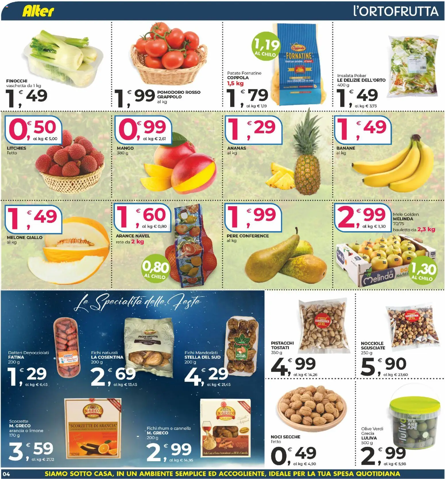 Volantino Alter Discount del 17.12.2025 | Pagina: 4 | Prodotti: Patate, Ananas, Rum, Arancia