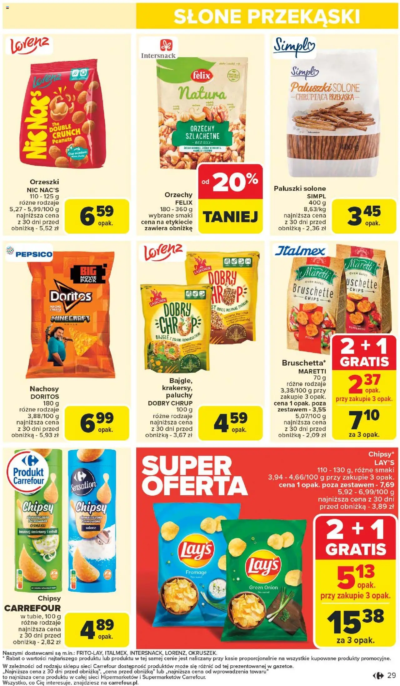 Carrefour Gazetka od 11.08.2025 | Strona: 33 | Produkty: Chipsy, Doritos, Paluszki, Pizza