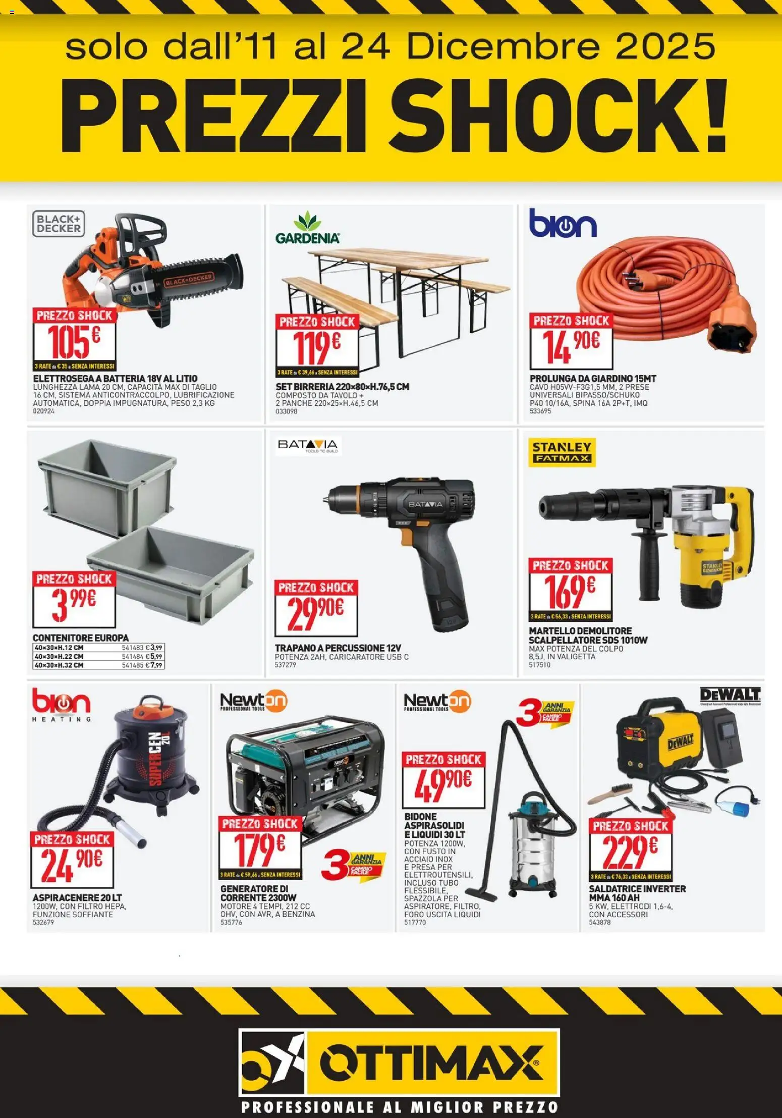 Volantino Ottimax del 11.12.2025 | Pagina: 4 | Prodotti: Cavo, Contenitore, Generatore, Presa