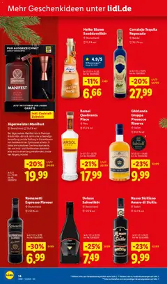 Lidl - Prospekt ab 01.12.2025 gültig | Seite: 14 | Produkte: Tequila, Prosecco, Jägermeister