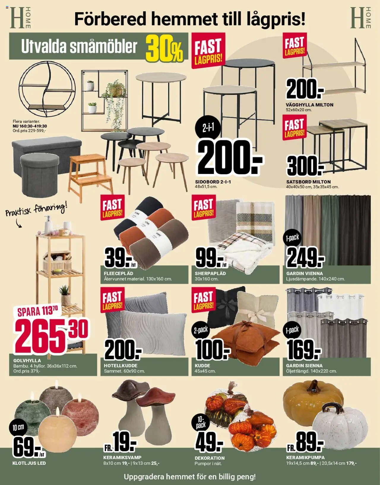 ÖoB reklamblad aktuell från 18.08.2025 | Sida: 4 | Produkter: Gardin, Kudde