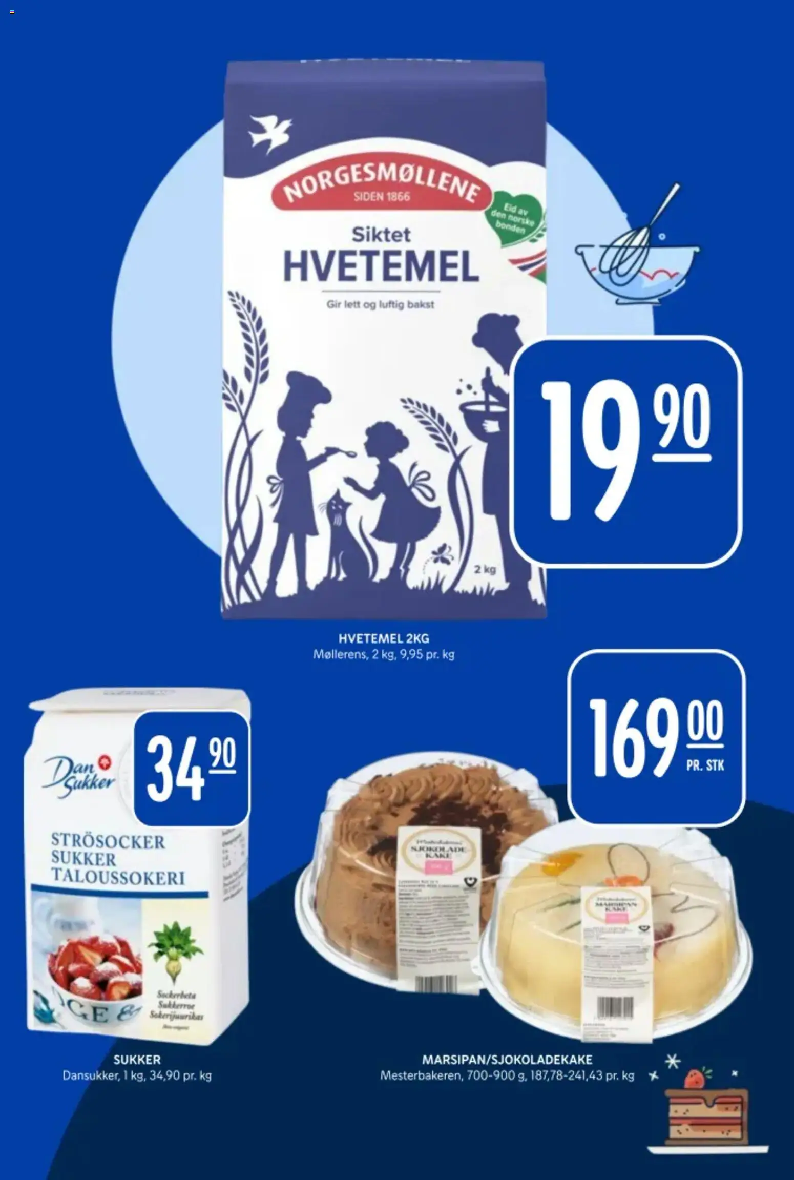 {H1} | Side: 7 | Produkter: Sjokolade, Sukker, Kake, Суміш дитяча