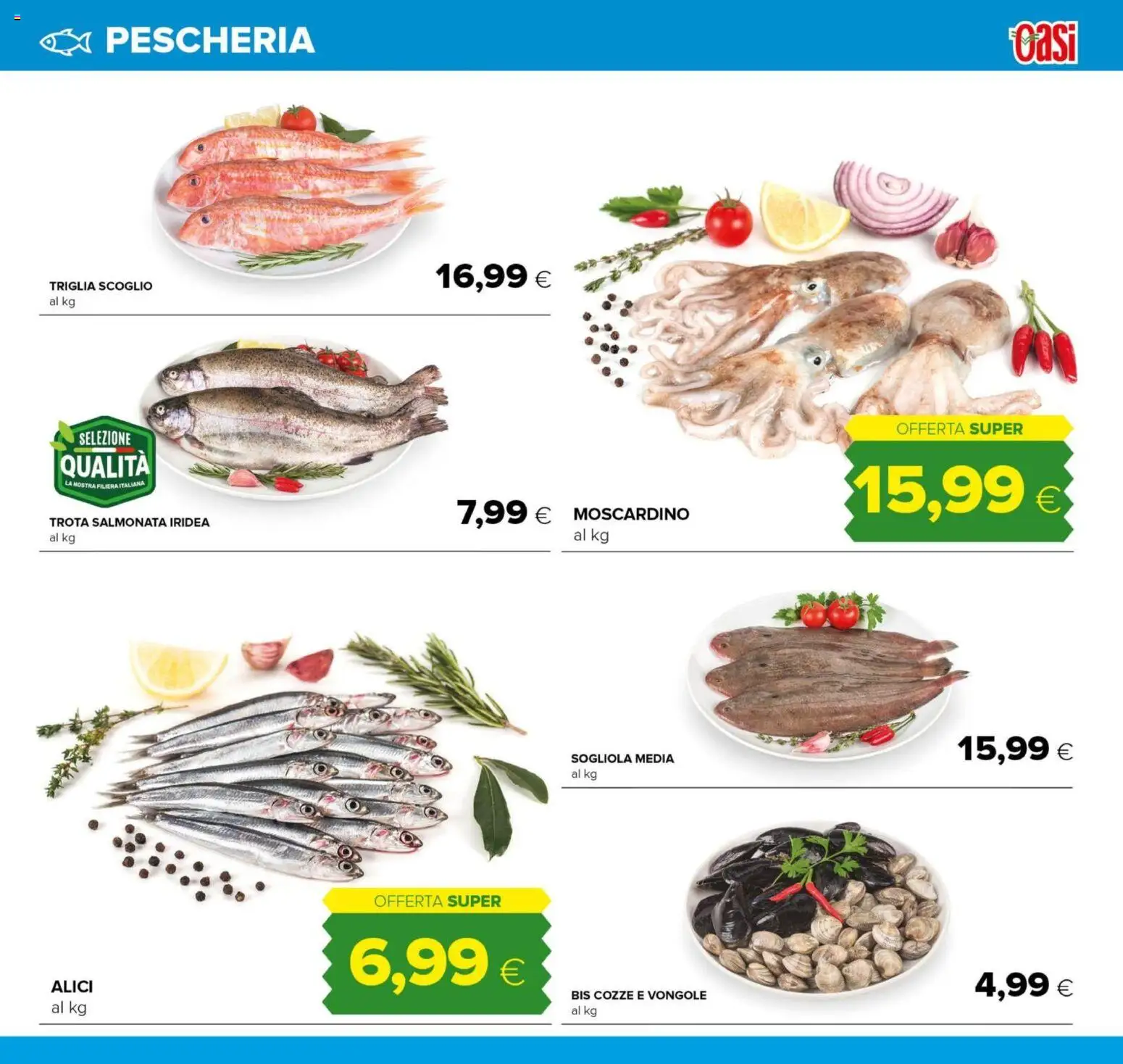 Volantino Oasi del 12.02.2026 | Pagina: 13 | Prodotti: Cozze, Vongole, Trota, Alici