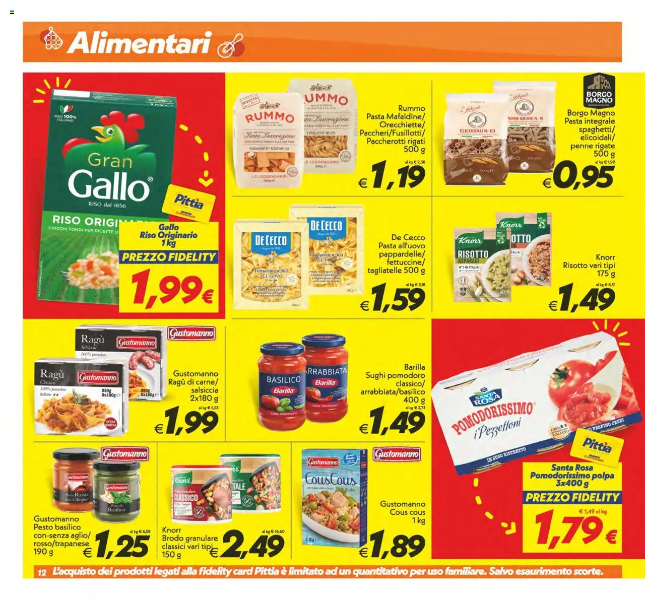Volantino SuperConveniente del 12.09.2025 | Pagina: 12 | Prodotti: Tagliatelle, Pesto, Cous cous, The