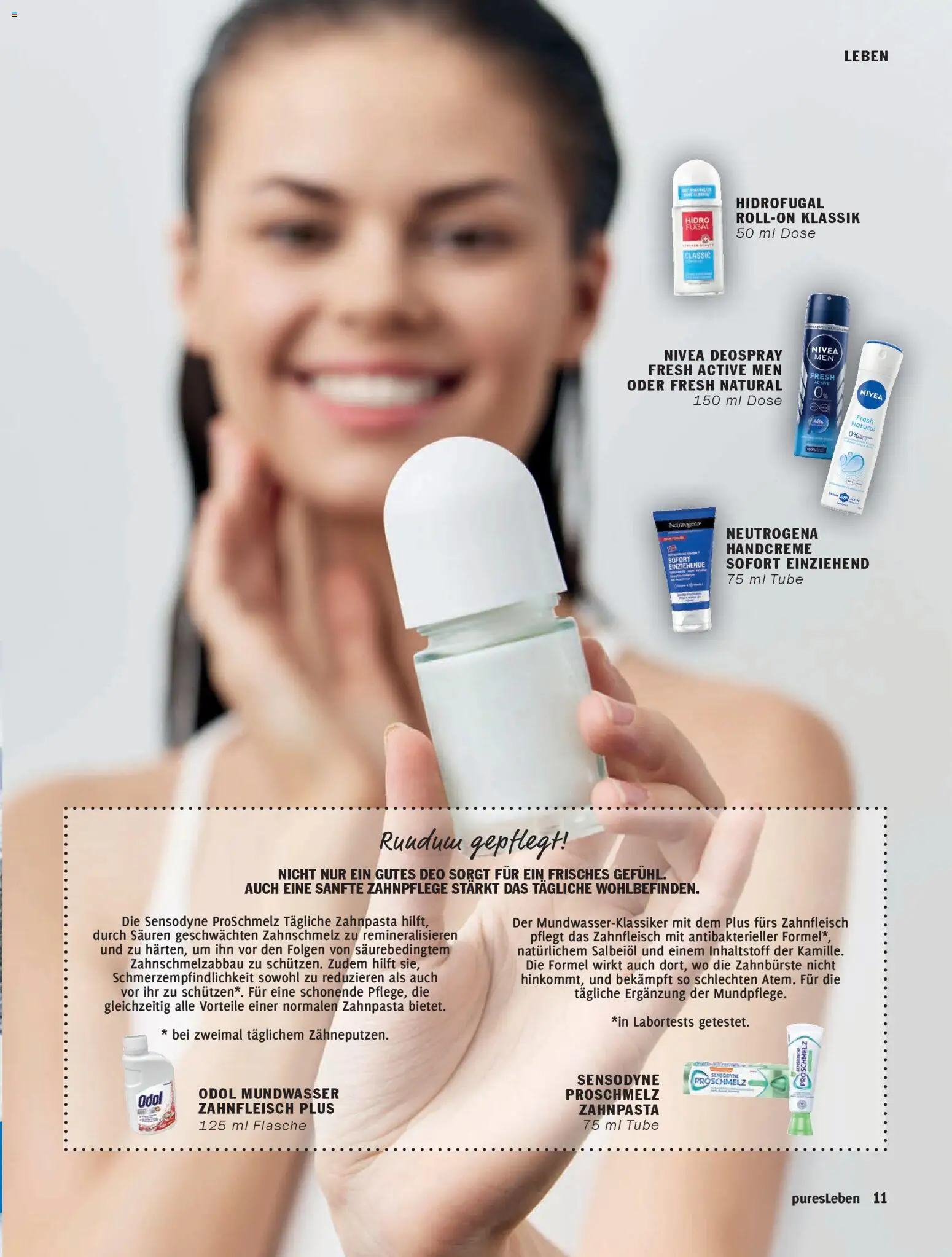 HIT pures Leben 01/2026 – gültig ab 01.01.2026 | Seite: 11 | Produkte: Zahnpasta, Zahnbürste, Mundwasser, Deospray