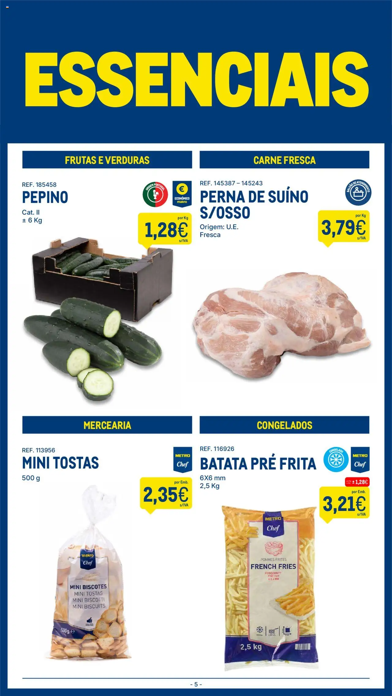 Makro folheto │ válido de 05.08.2025 | Página: 5 | Produtos: Batata, Tostas, Carne