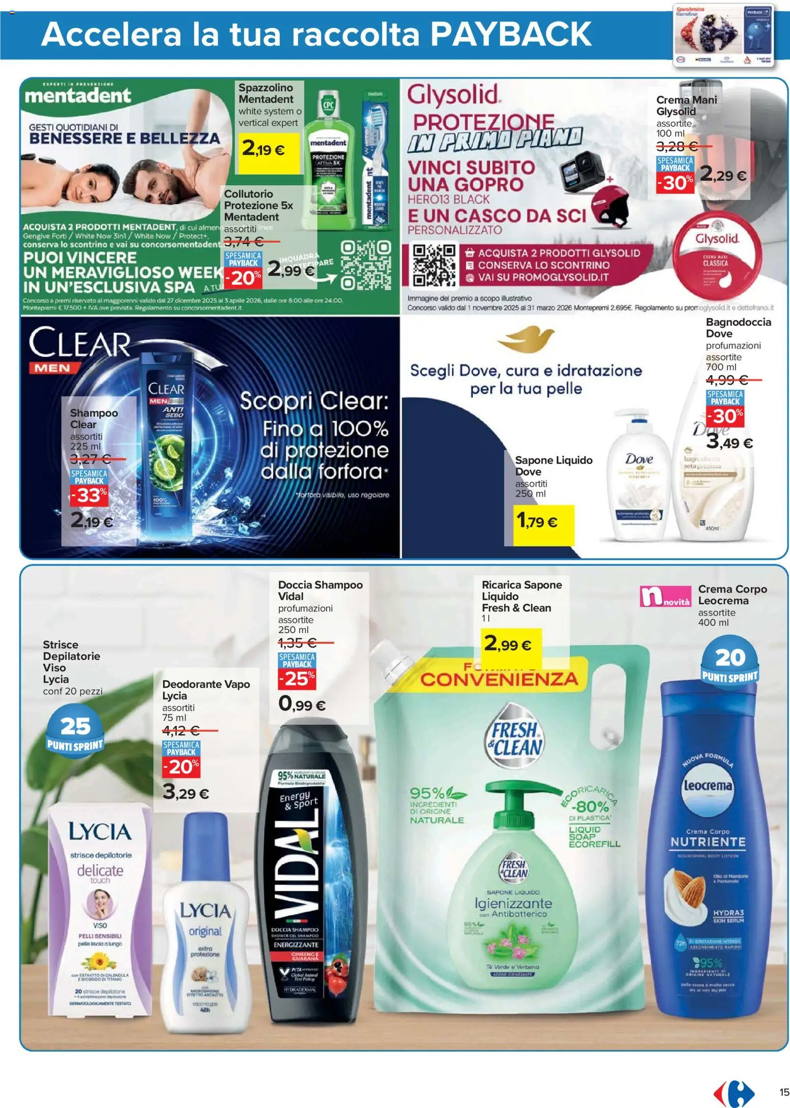 Volantino Carrefour del 02.01.2026 | Pagina: 15 | Prodotti: Crema, Sapone, Tè, Doccia