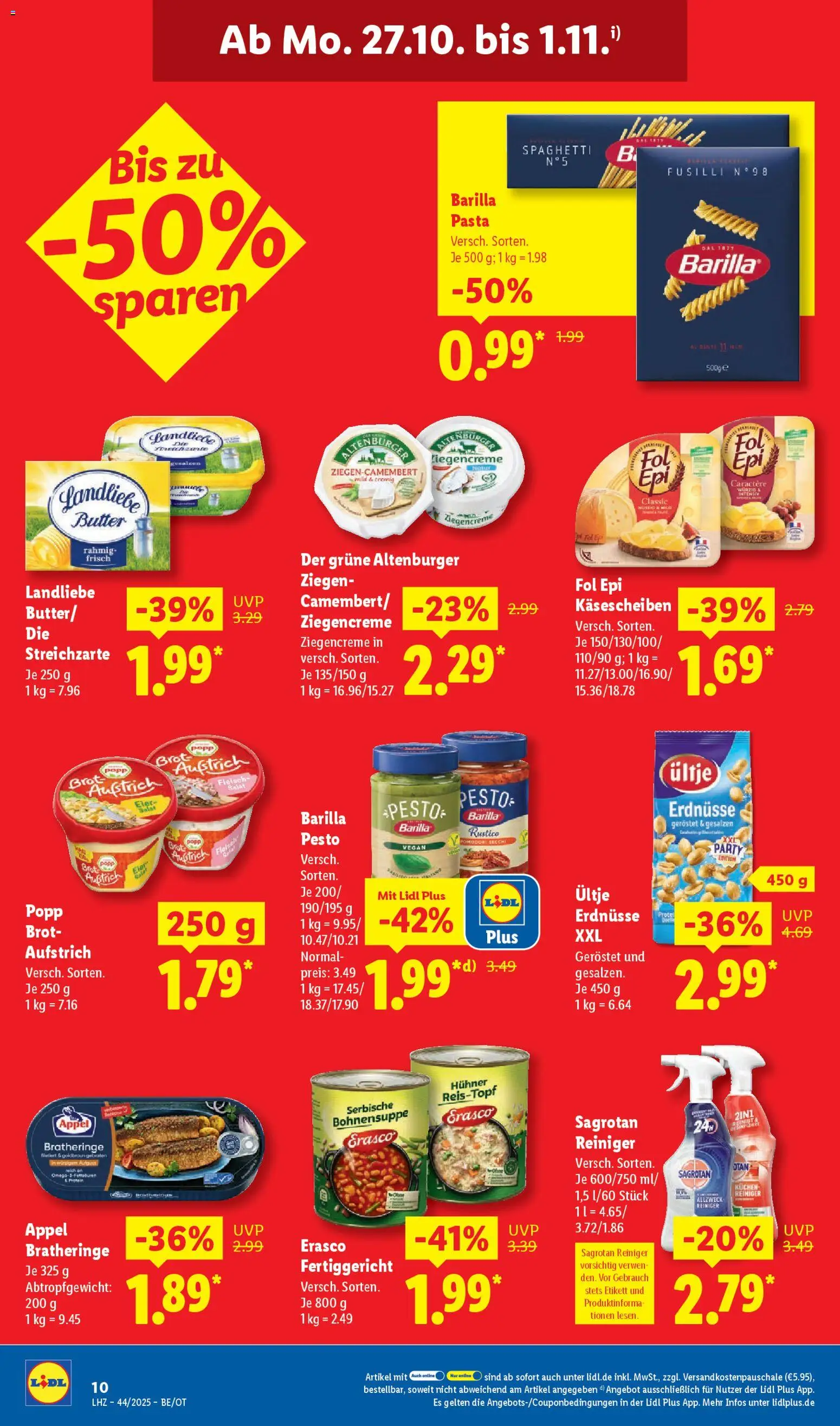 Lidl Prospekt Prenzlau – gültig ab 27.10.2025 | Seite: 24 | Produkte: Erdnüsse, Kuchen, Fleisch, Salat