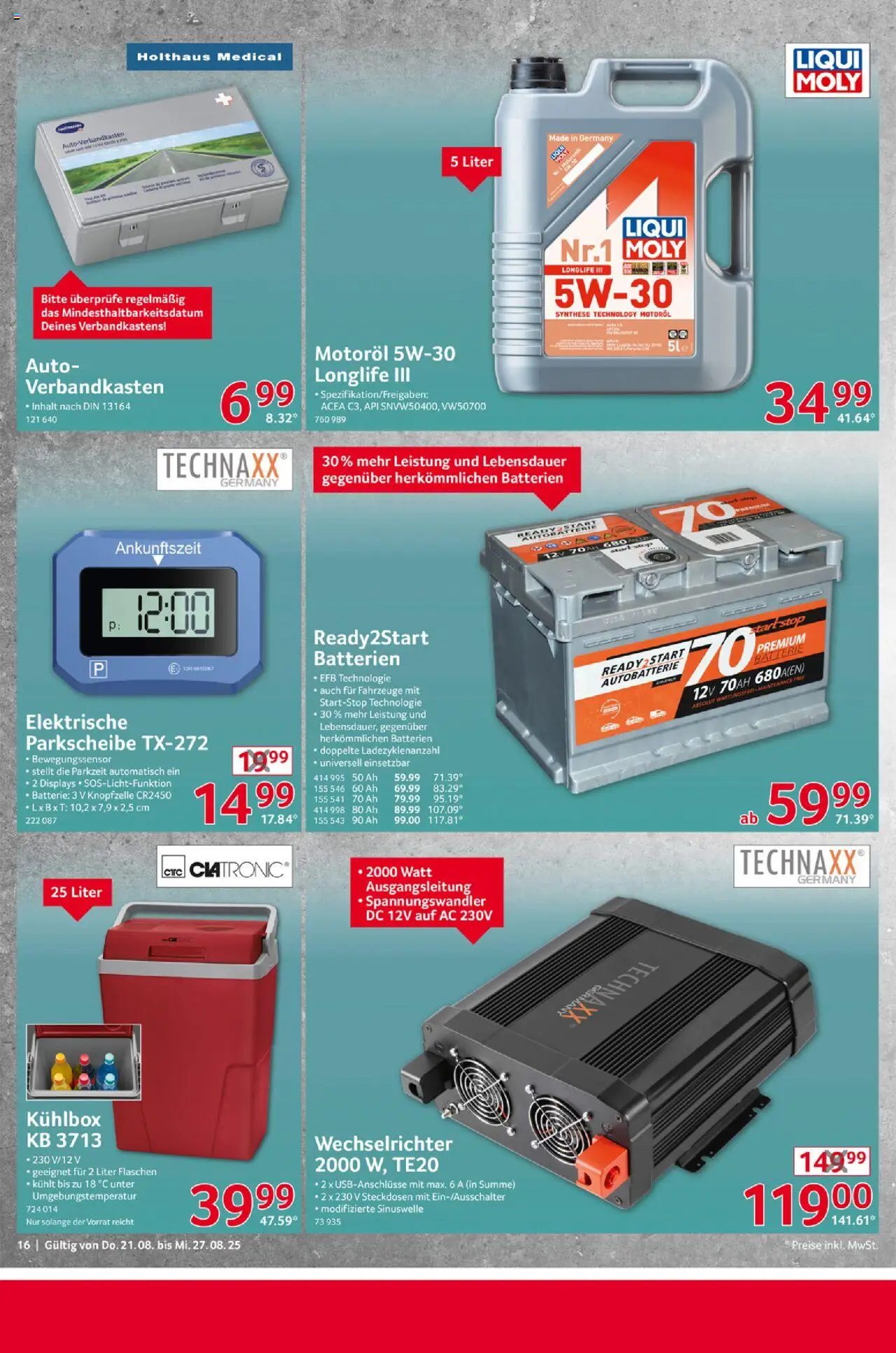 Selgros  Non Food - gültig ab dem 21.08.2025 | Seite: 16 | Produkte: Batterien, Batterie