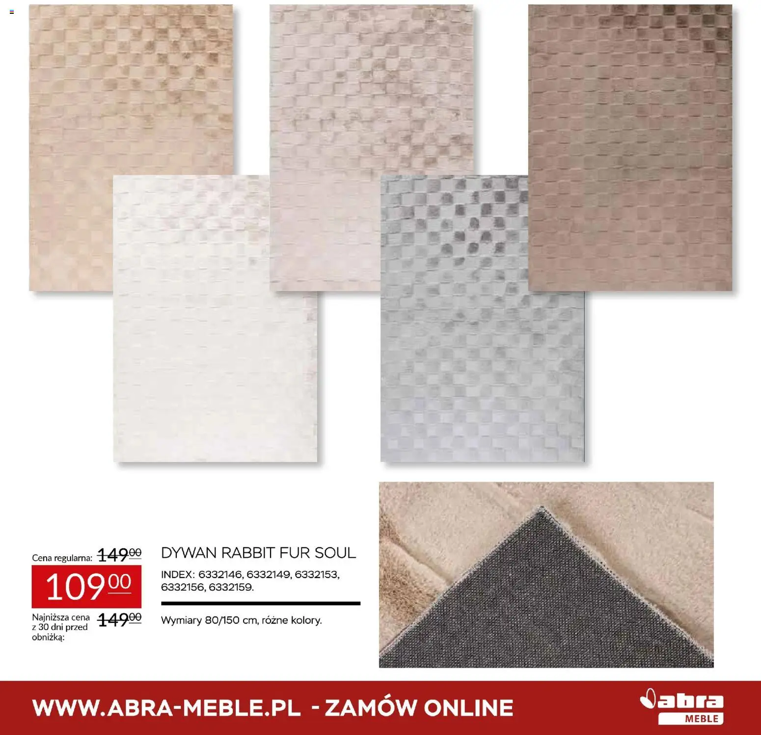 Abra meble gazetka od 20.03.2026 | Strona: 9 | Produkty: Dywan