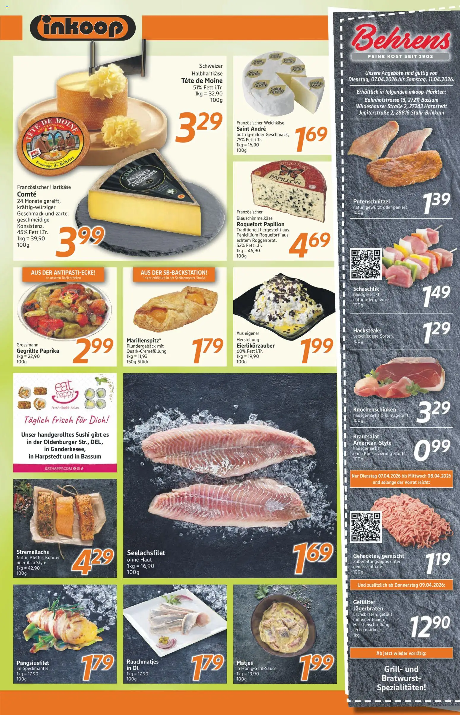 Inkoop Prospekt – gültig ab 07.04.2026 | Seite: 4 | Produkte: Grill, Öl, Bratwurst, Paprika