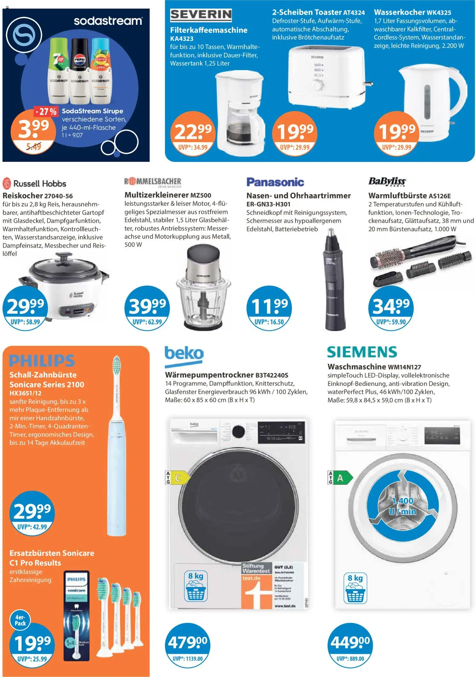 V-Markt - München – gültig ab 26.02.2026 | Seite: 16 | Produkte: Panasonic, Toaster, Waschmaschine, Sodastream