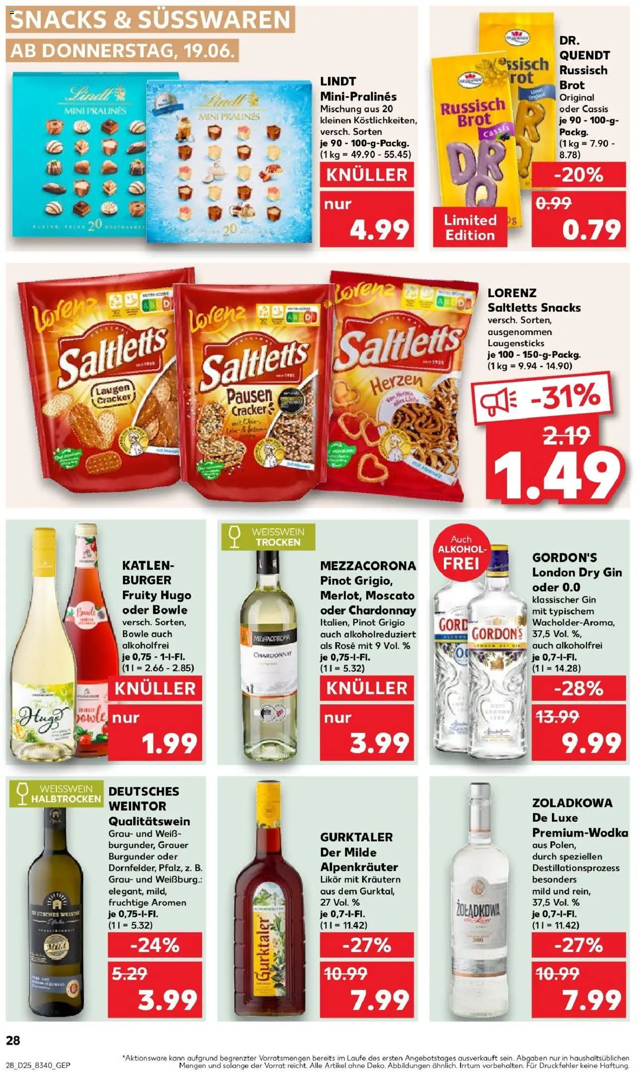 Kaufland prospekt Schwerin	 - gültig ab dem 22.06.2025 | Seite: 41 | Produkte: Likör, Weißwein trocken, Vodka, Hugo