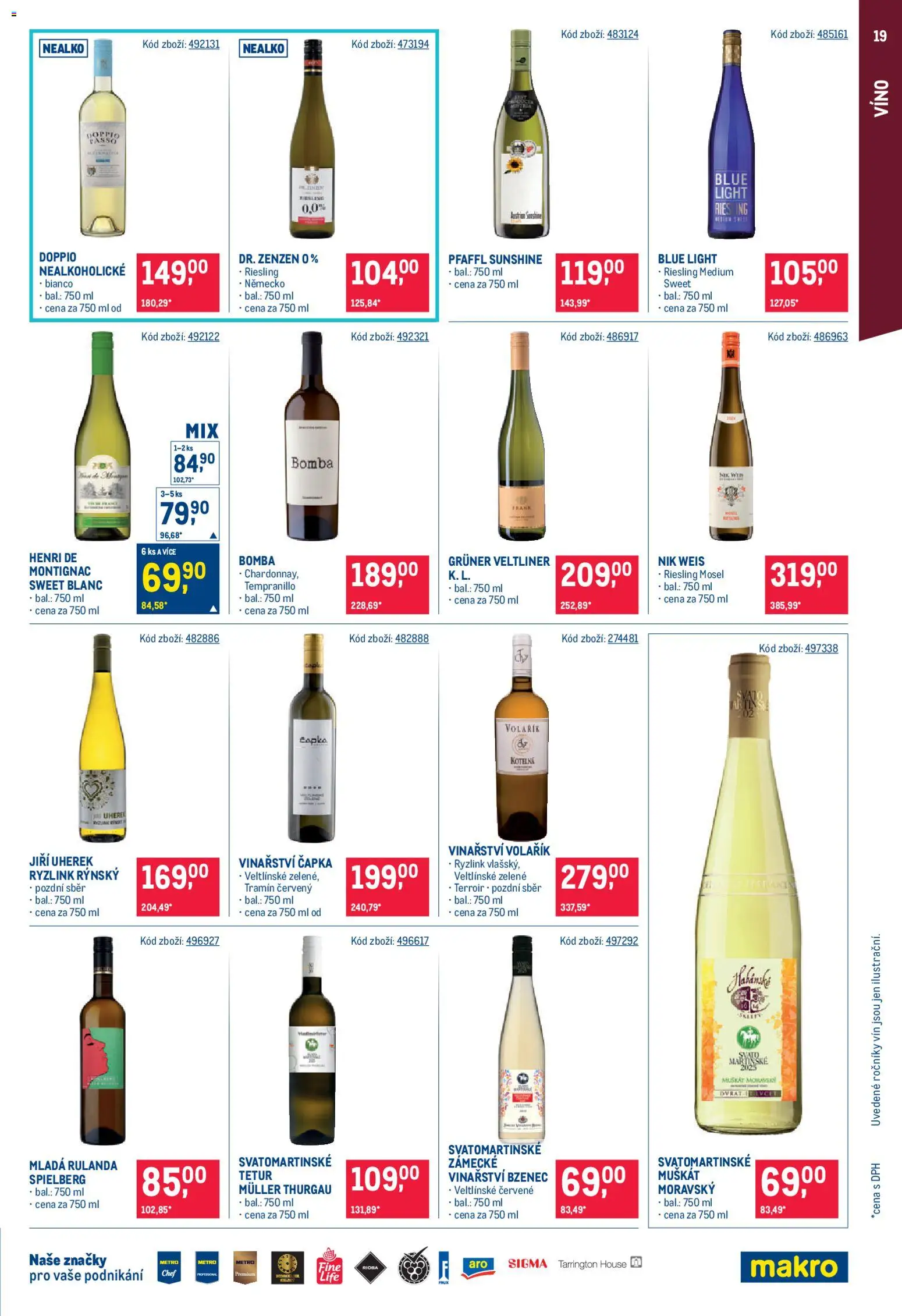 Makro leták - Gastronomie od 05.11.2025 | Strana: 19 | Produkty: Víno, Grüner Veltliner, Riesling, Tramín červený