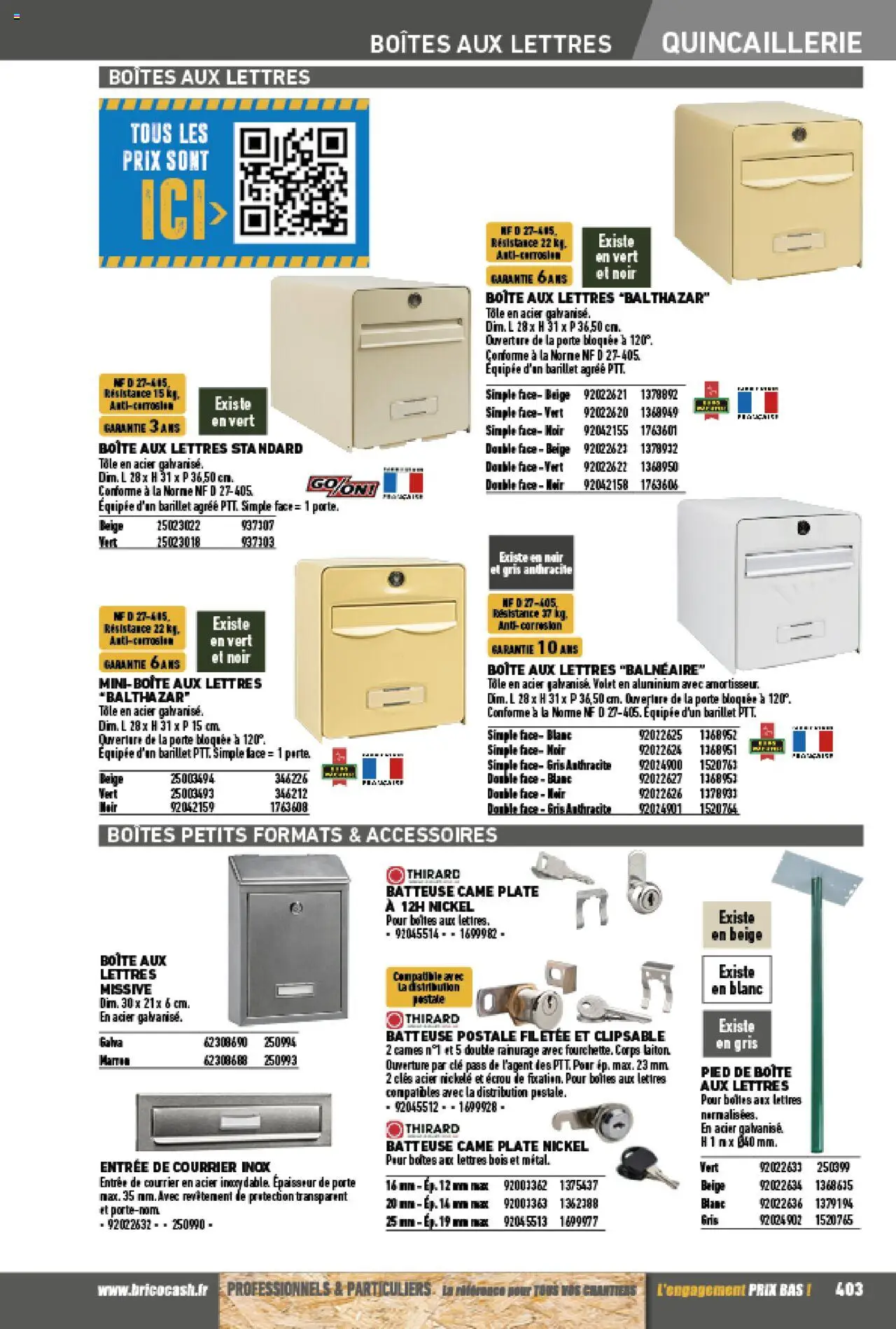 {H1} | Page: 403 | Produits: Boîte aux lettres, Clé, Porte