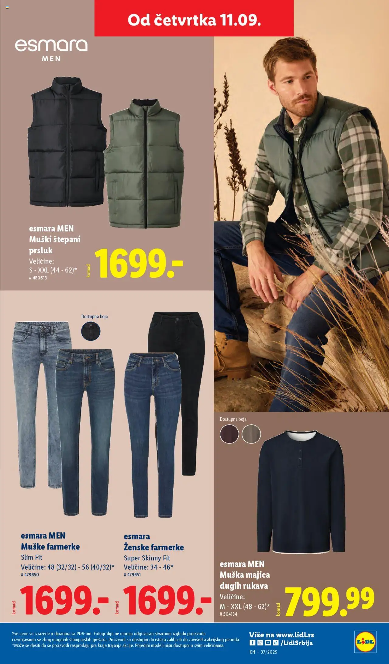 Lidl katalog - važi od 11.09.2025 | Strana: 37 | Proizvode: Farmerke, Prsluk