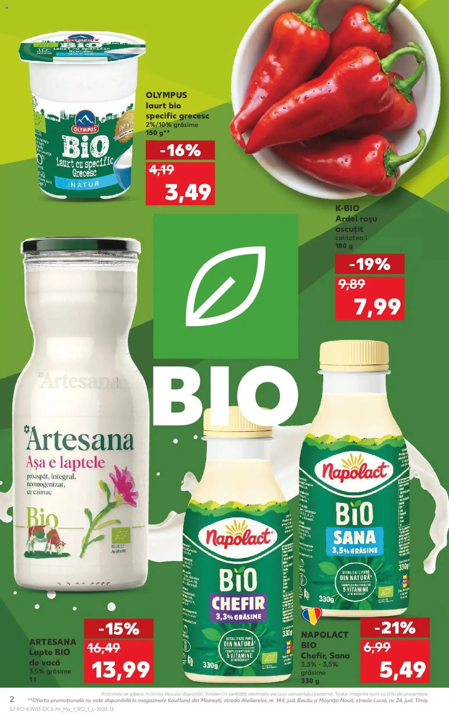 Noul catalog Kaufland – valabil de la 14.01.2026 | Pagină: 2 | Produse: Şerit ödül, Ardei, Lapte, Kefir