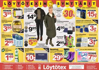 Löytötex-mainoslehti voimassa 08.10.2025 alkaen
