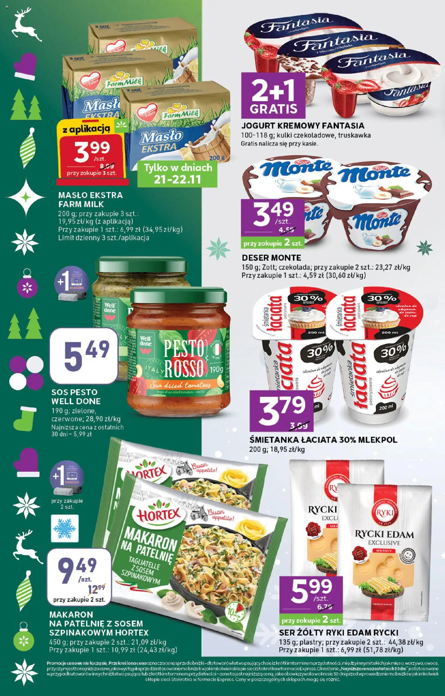 Stokrotka Gazetka - Express od 20.11.2025 | Strona: 4 | Produkty: Jogurt, Tagliatelle, Makaron, Sos