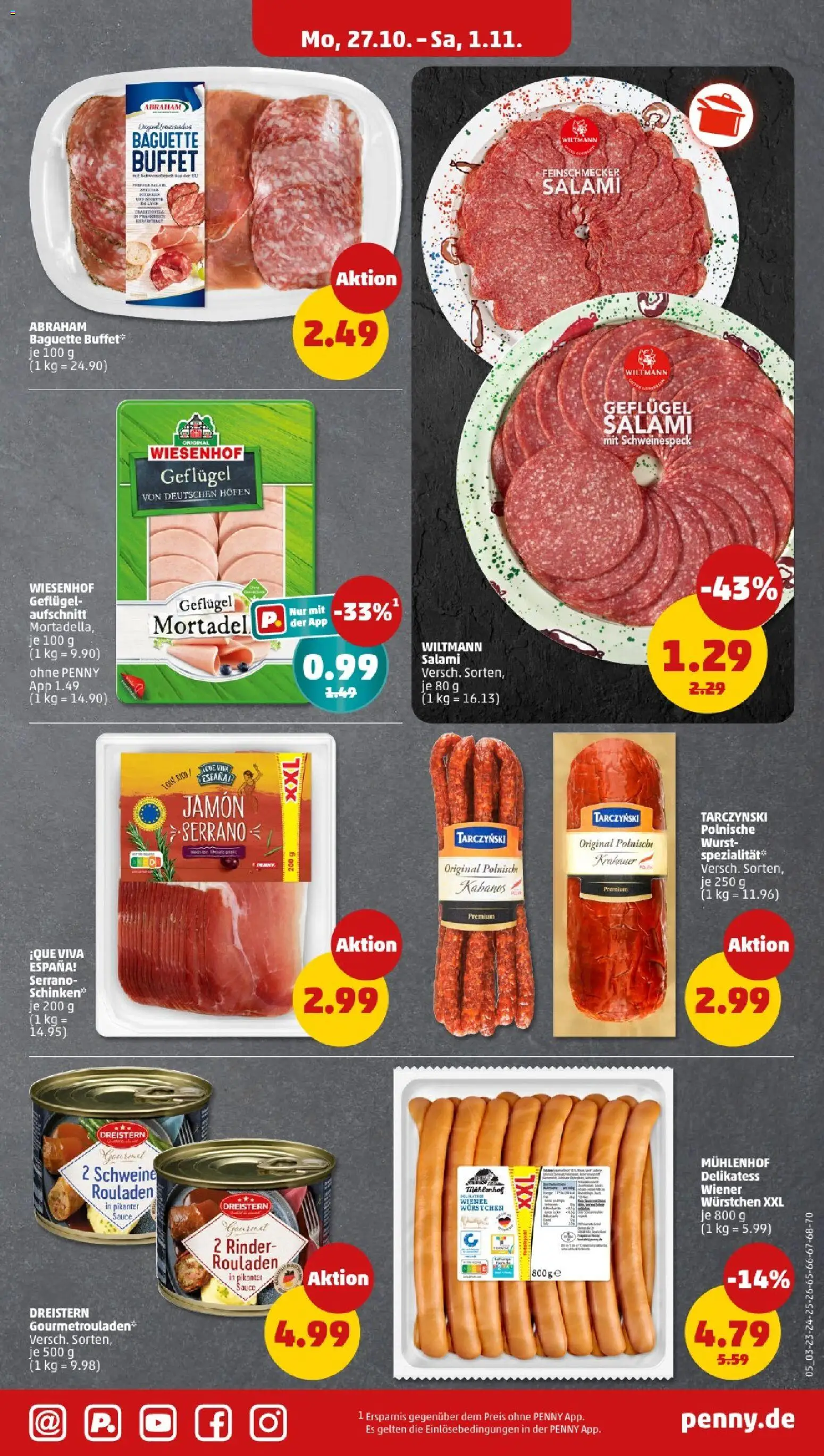 Penny - Hamburg  – gültig ab 27.10.2025 | Seite: 7 | Produkte: Wiener wurstchen, Baguette, Wurst, Salami