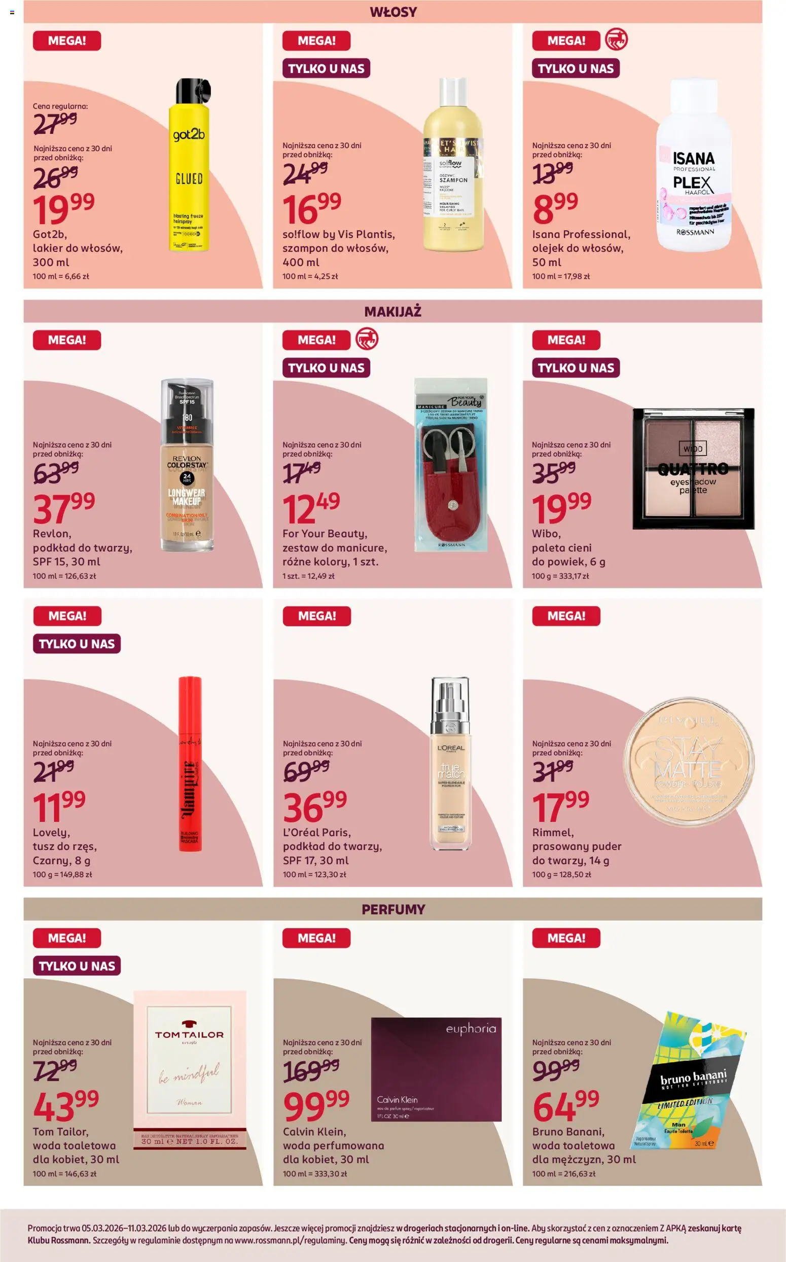 Rossmann gazetka od 05.03.2026 | Strona: 5 | Produkty: Perfumy, Woda toaletowa, Makijaż, Woda