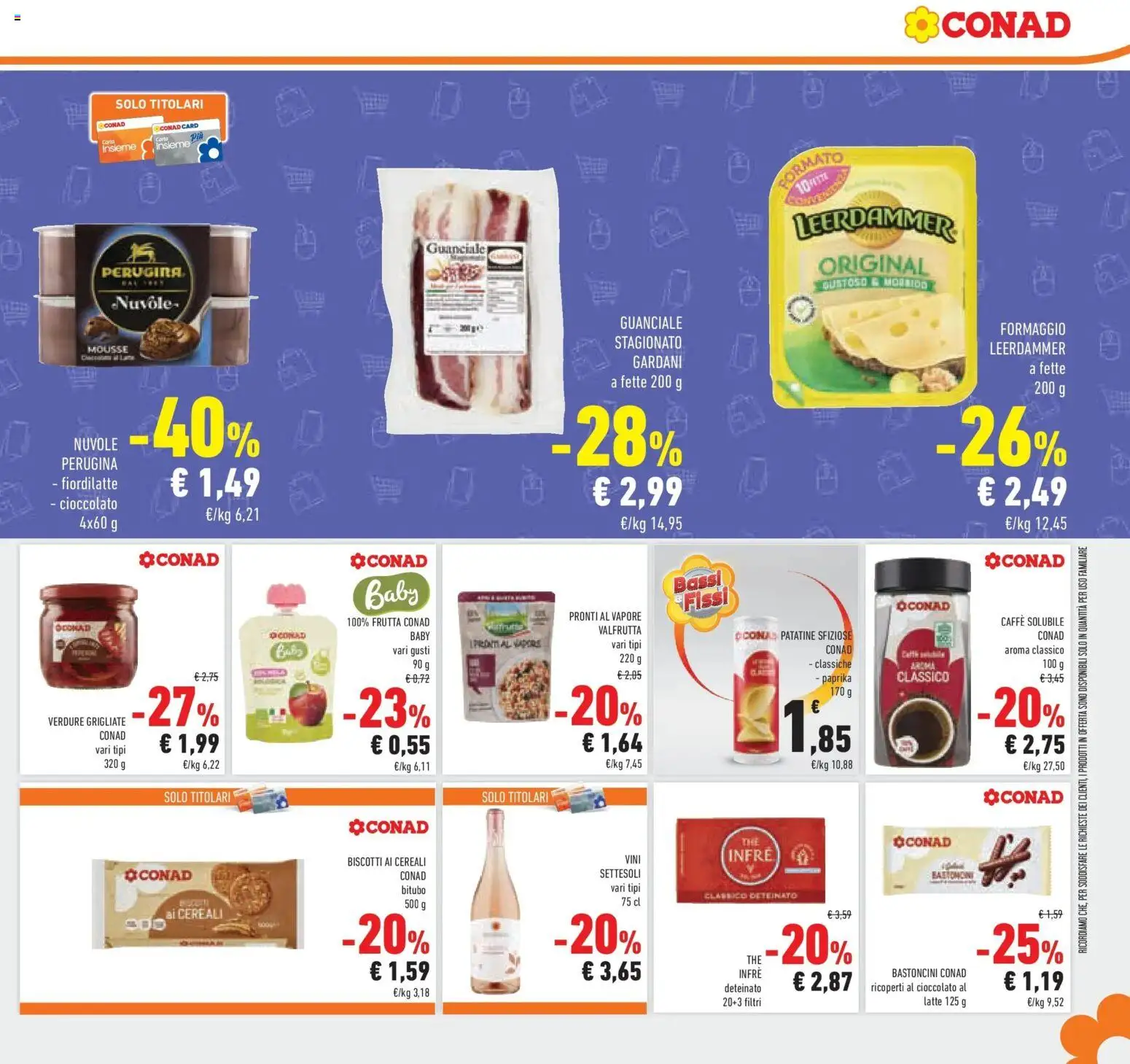 Volantino Conad del 29.01.2026 | Pagina: 27 | Prodotti: Caffè, Cereali, Verdure, Latte